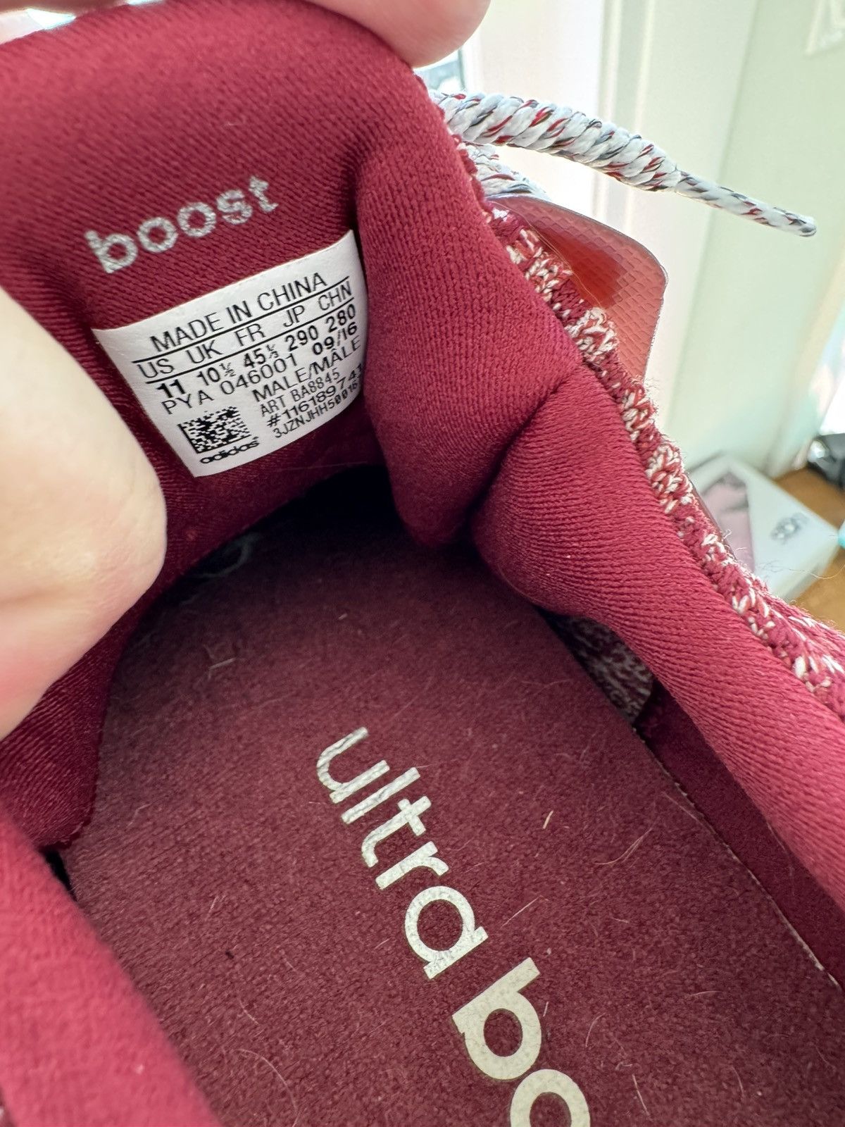 Adidas Ultra Boost 3.0 Burgundy - One of First Ultra Boost’s Size US 11 / EU 44 - 8 Thumbnail