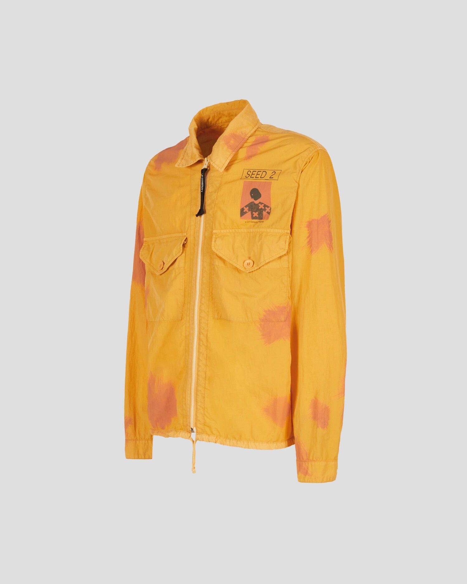C.P. Company o1y1224 Logo Zipped Hooded Jacket in Marigold Size US M / EU 48-50 / 2 - 8 Thumbnail