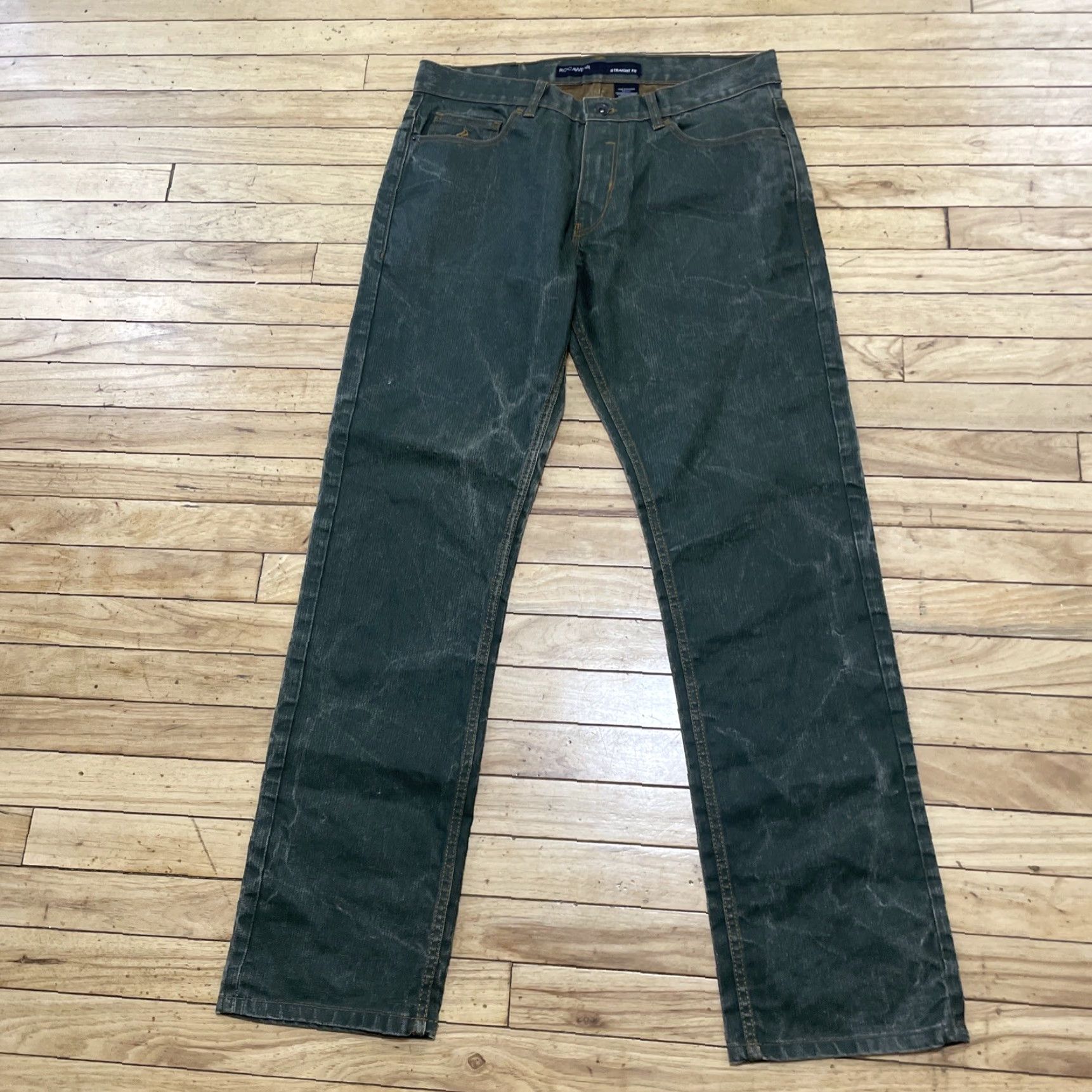 Rocawear ROCAWEAR Jeans Men 36 Gray Green Y2K Streetwear Straight Hip Hop Rock Denim Jeans 5-Pocket Size US 36 / EU 52 - 2 Thumbnail