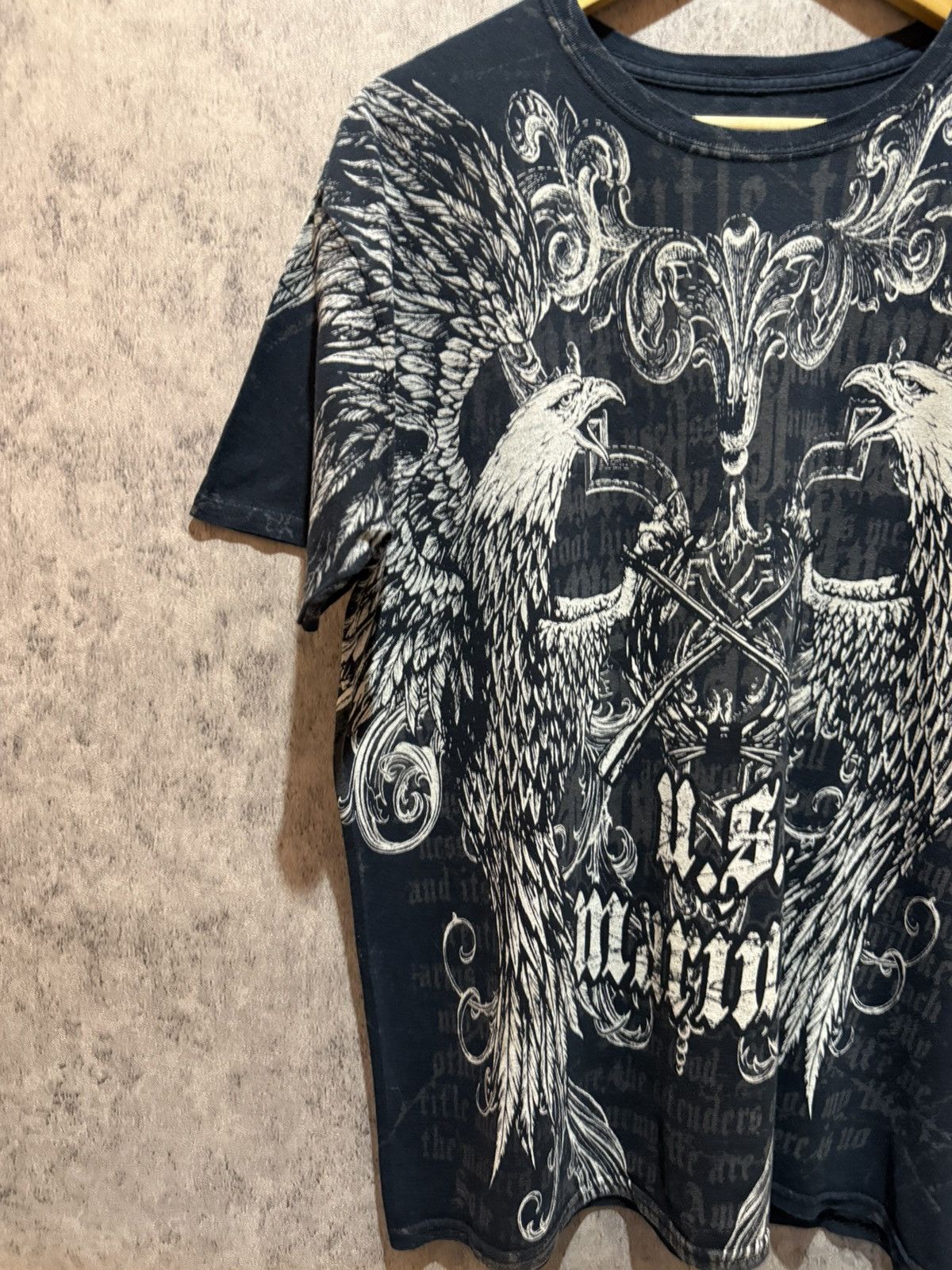 Affliction Y2k Apprime Double Eagle Gothic Insane AOP Tshirt Size US L / EU 52-54 / 3 - 5 Thumbnail