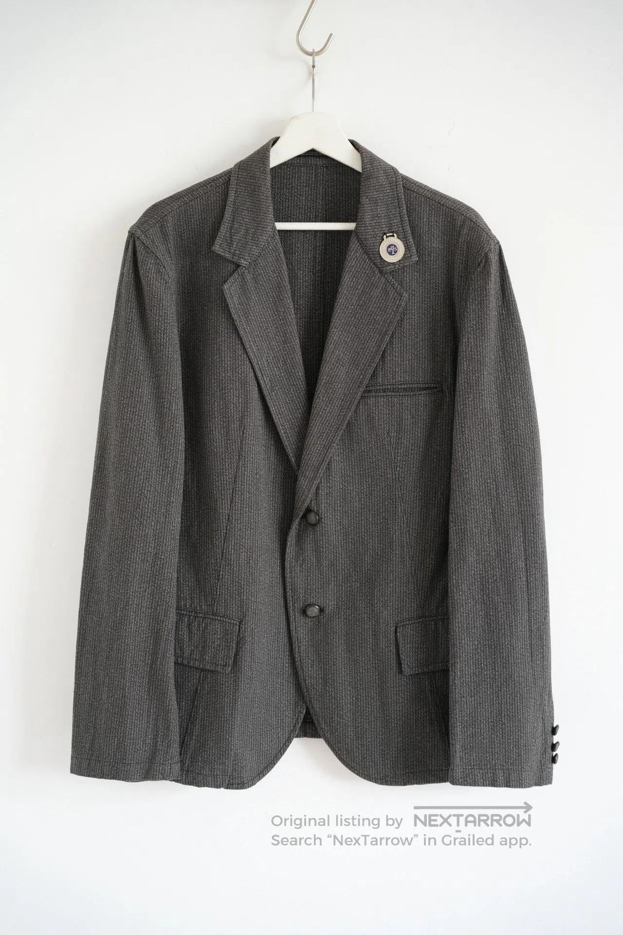 Yohji Yamamoto Yohji Yamamoto 10SS Gray Stripe Badge Suit. Size US L / EU 52-54 / 3 - 1 Thumbnail