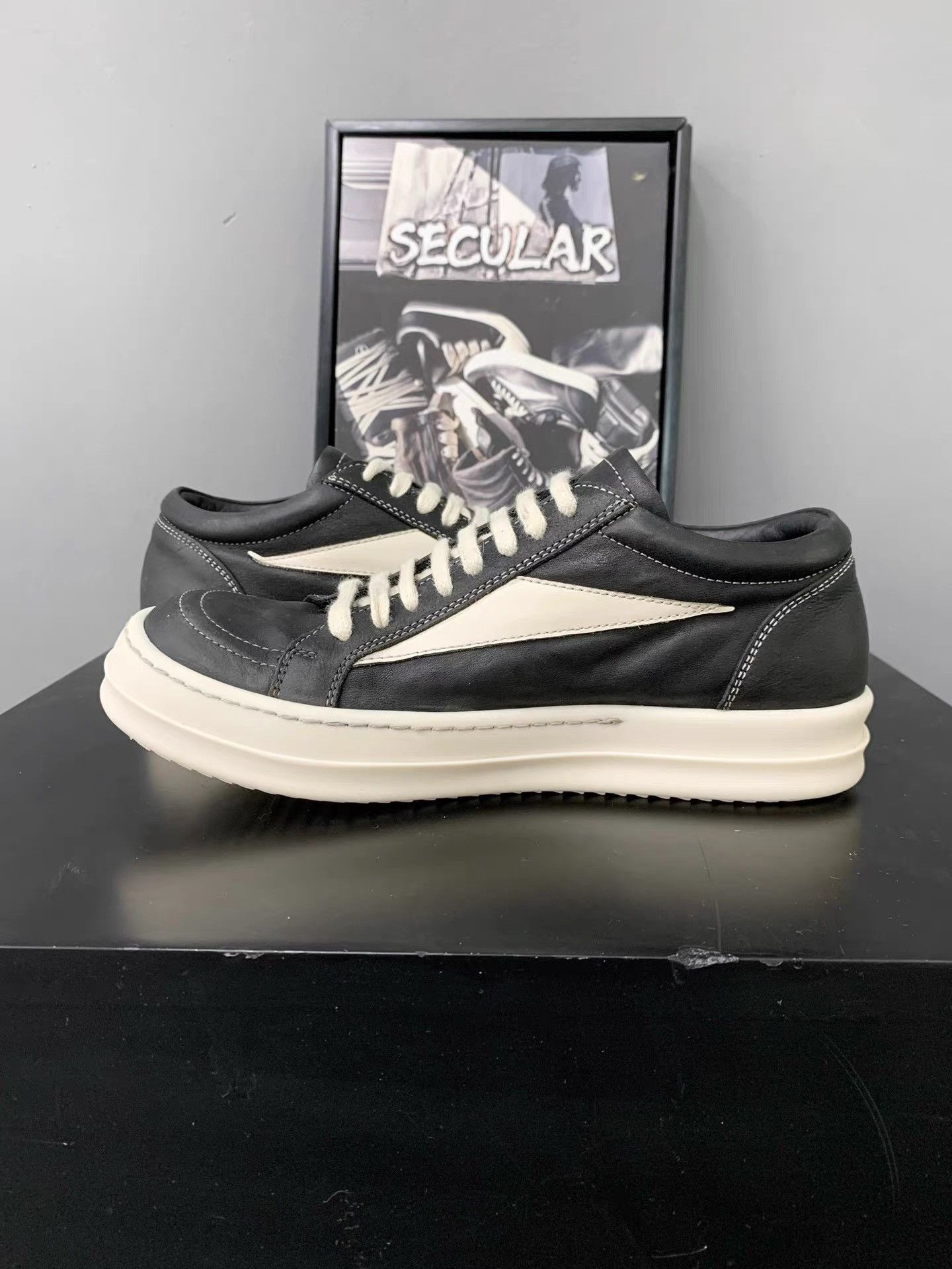 Rick Owens Rick Owens 24SS Main Line Calf Leather Vintage Vans K34 Size US 7 / IT 37 - 6 Thumbnail
