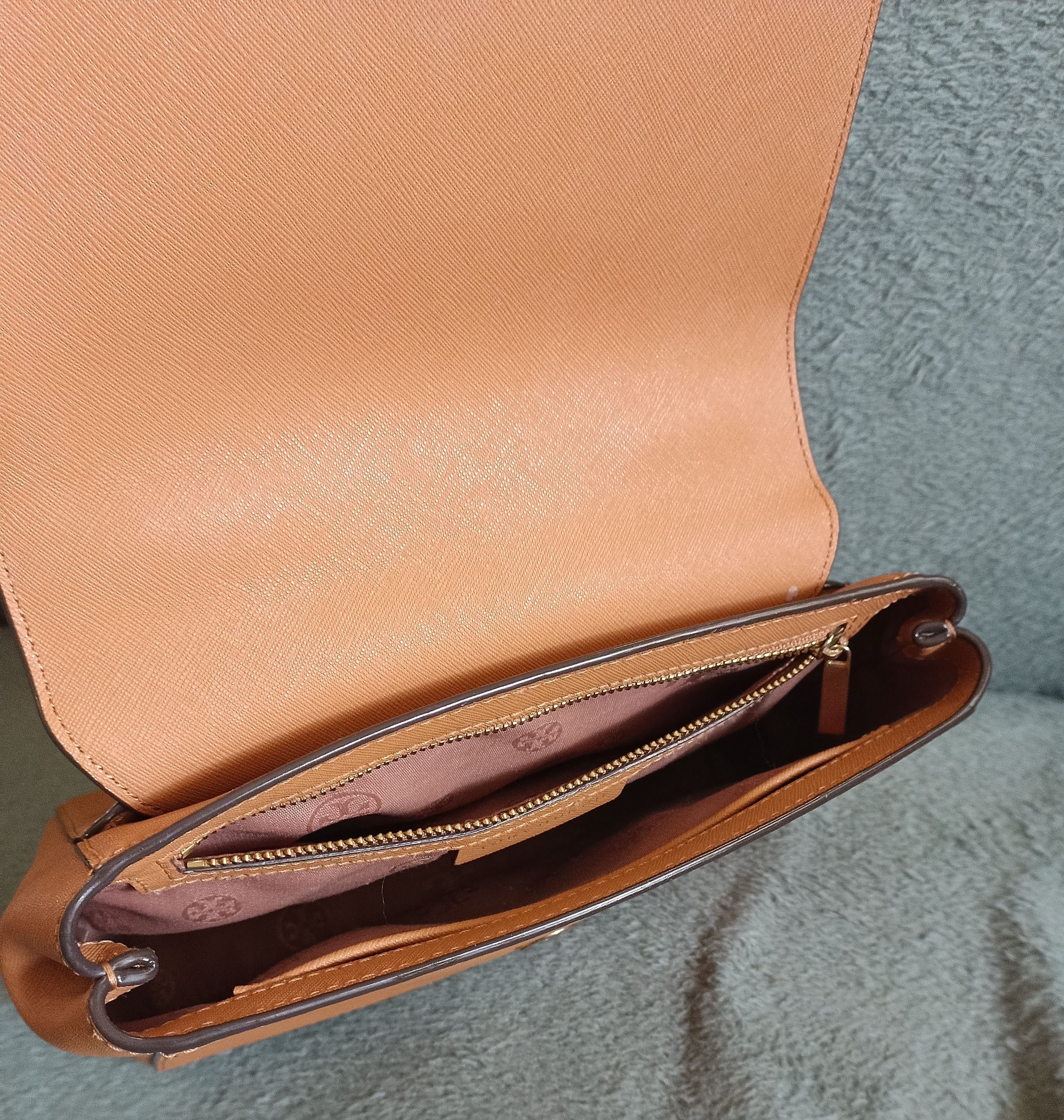 Tory Burch Tory Burch Emerson Tan Leather Flap Top Handle Crossbody Bag Size ONE SIZE - 9 Thumbnail