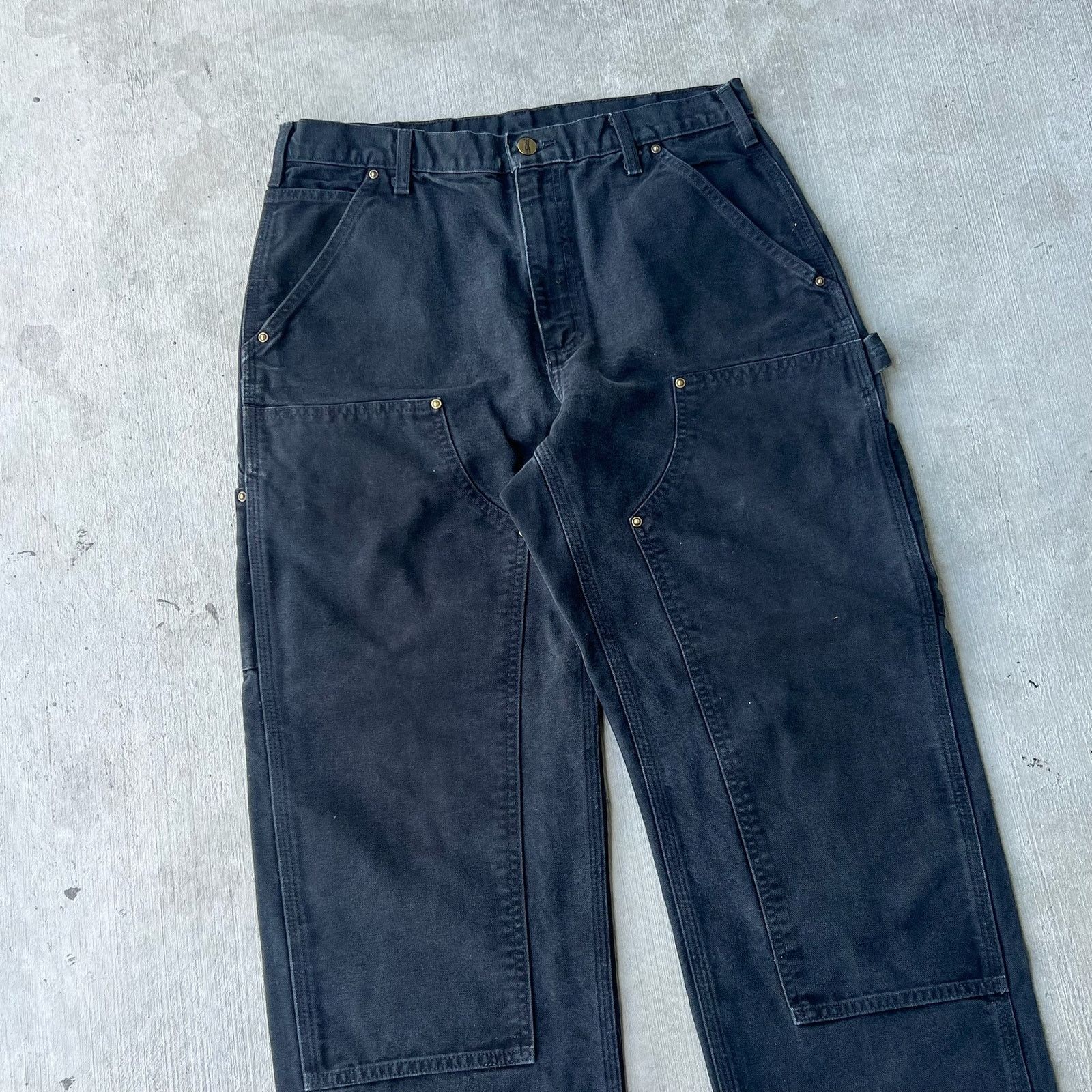 Carhartt × Vintage Carhartt black double knee work wear carpenter pants Size US 32 / EU 48 - 2 Thumbnail