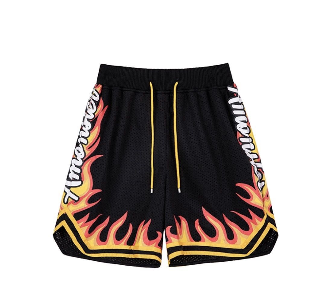 City Vibe Fire Print Shorts