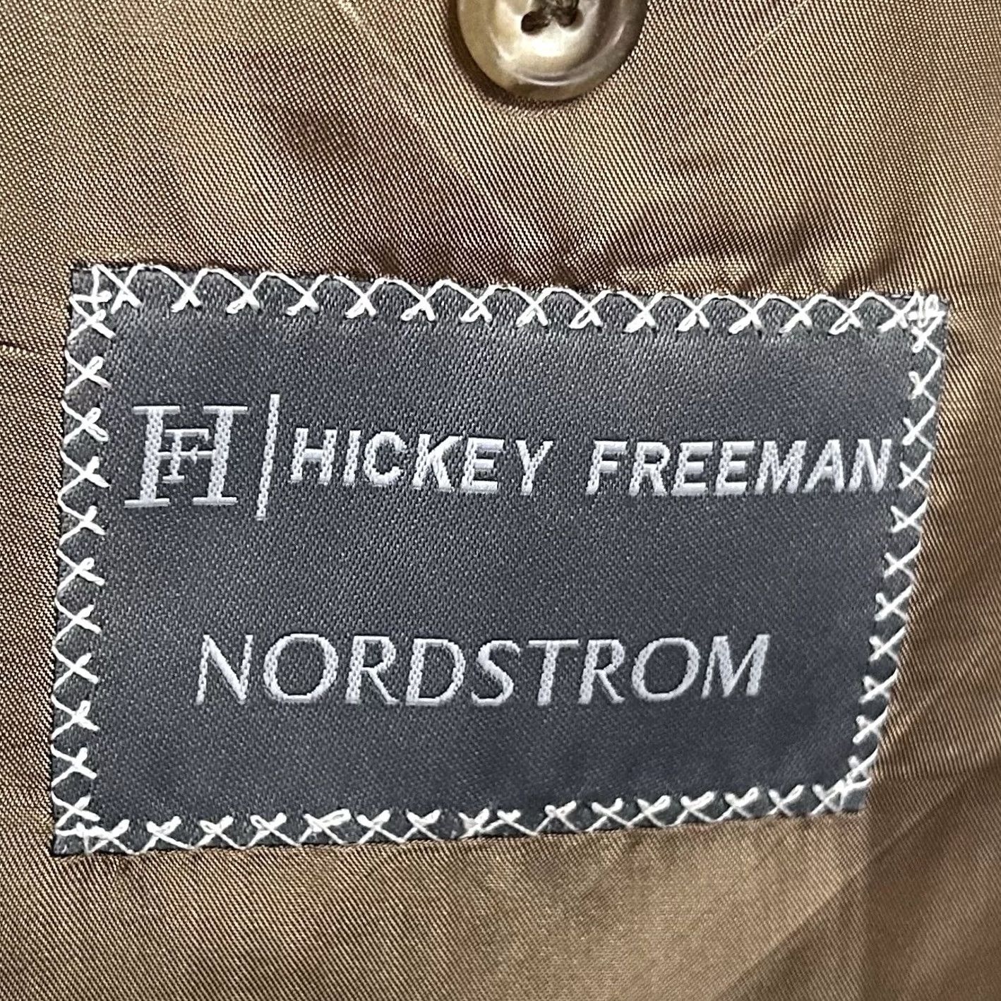 Vintage Hickey Freeman Sport Coat Beige Plaid Wool Silk Two-Button Double Vented 40R Mens Regular Jacket Size US XS / EU 42 / 0 - 3 Thumbnail