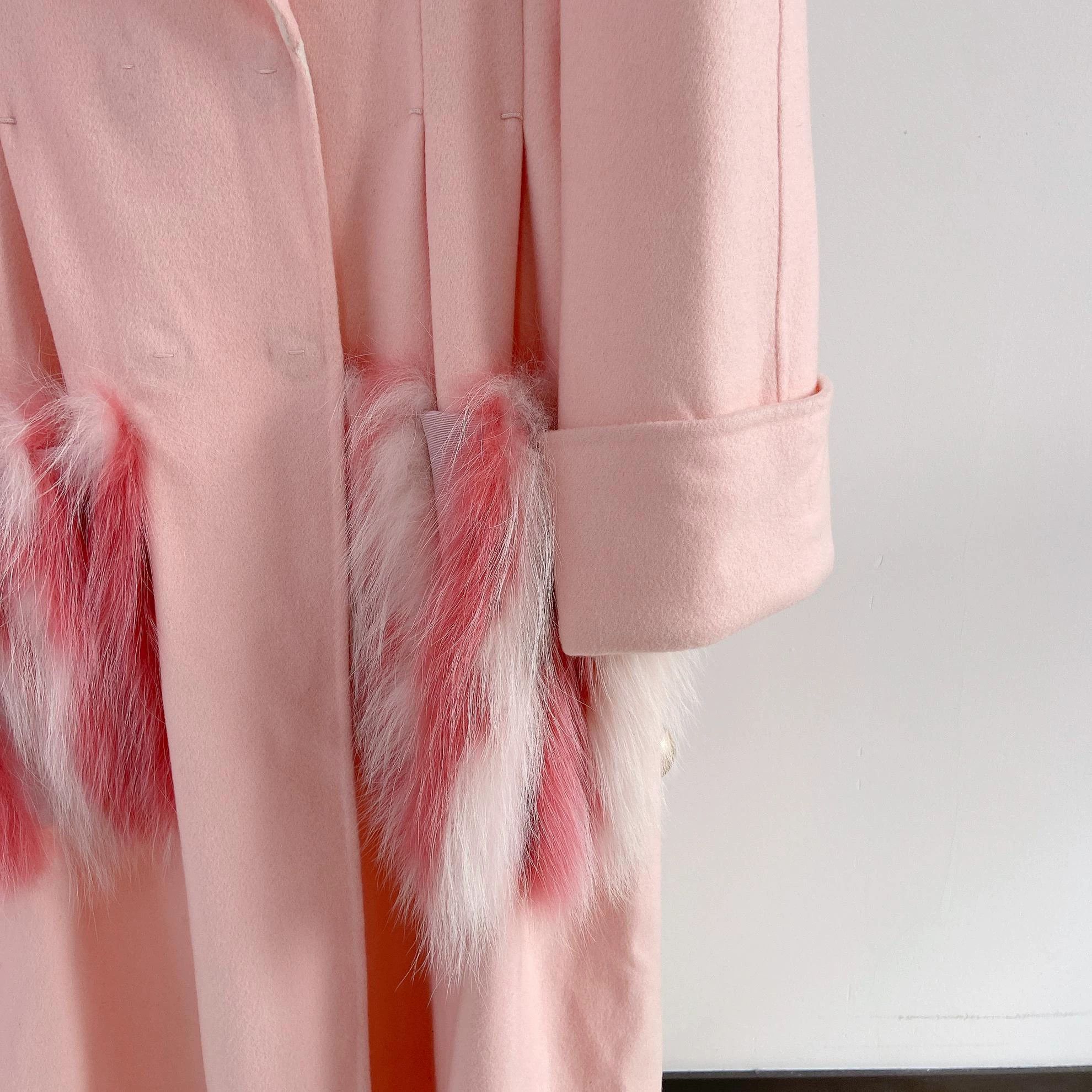 Fendi Fendi Pink Wool Coat IT 42 Size M / US 6-8 / IT 42-44 - 4 Thumbnail
