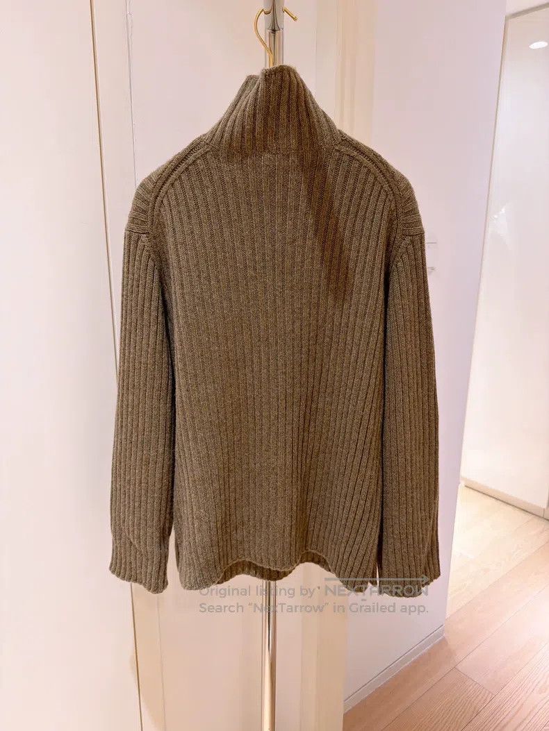 Loro Piana Loro Piana Moss Green Baby Cashmere Knit Crew Neck Sweater Size XS / US 0-2 / IT 36-38 - 2 Thumbnail