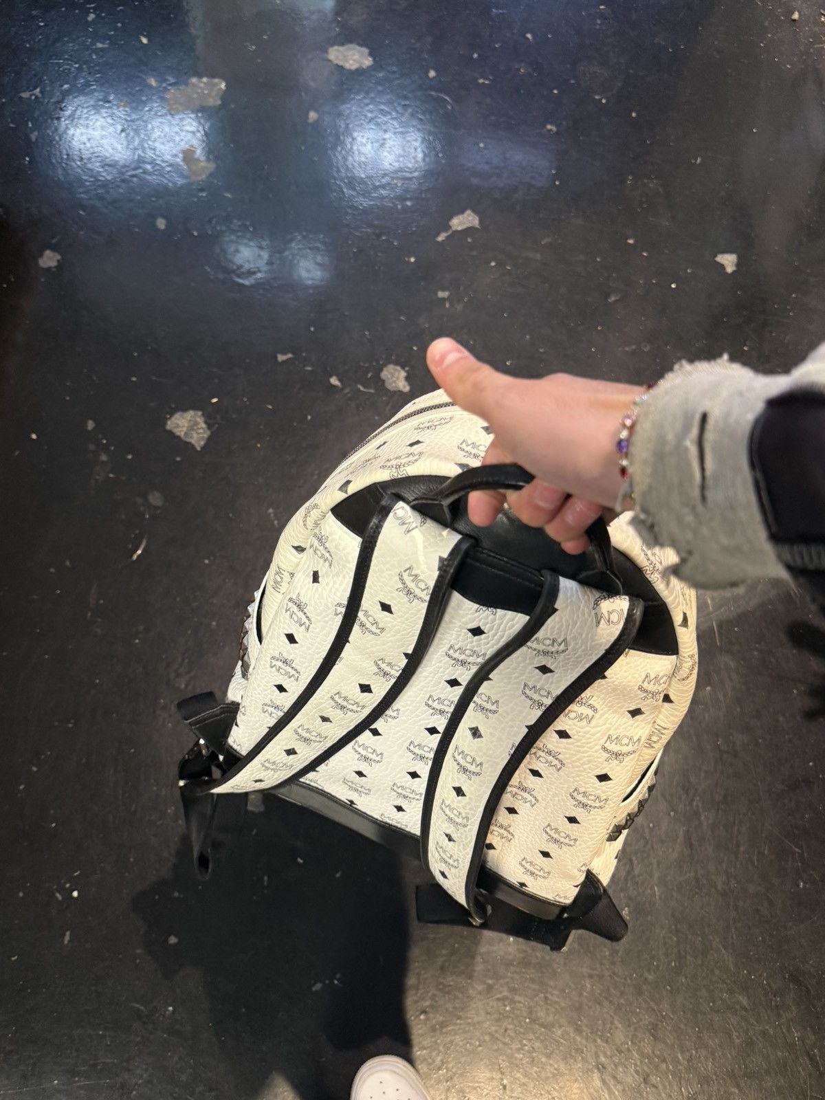 MCM Mcm white studded backpack Size ONE SIZE - 10 Thumbnail