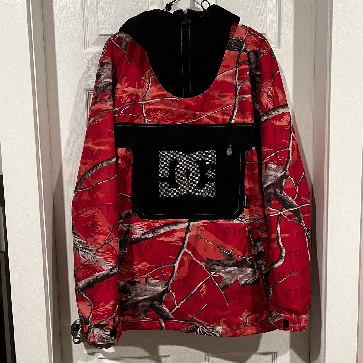 image of Dc Asap Anorak Jacket in Red Camo, Men's (Size Large)
