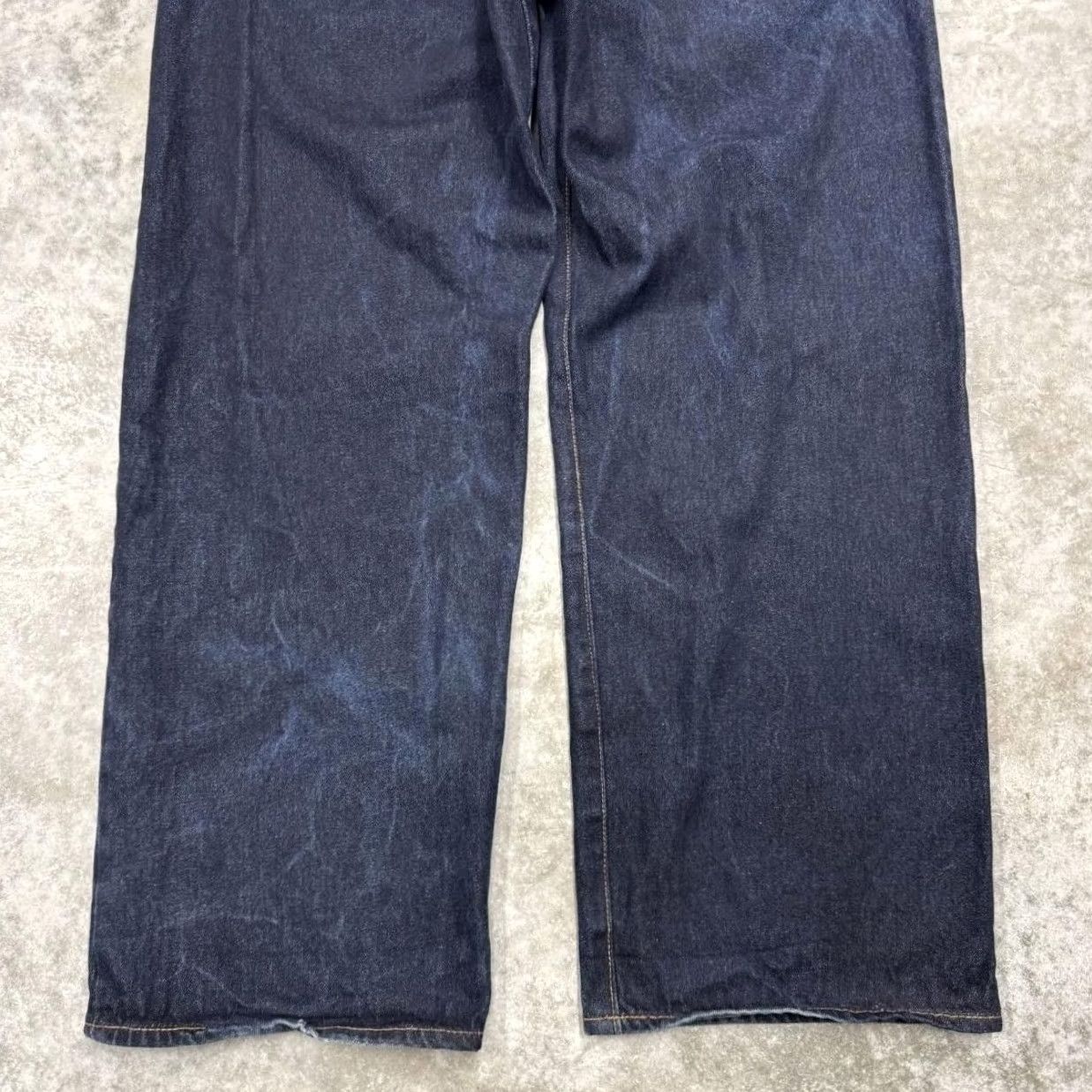 RMC Jeans Red Monkey Jeans Mens 38x32 Denim Pockets Rare Wide Leg Selvedge Distressed Embroidered Blue 90s Vintage Art Tattoo Japanese Clearance Size US 38 / EU 54 - 2 Thumbnail
