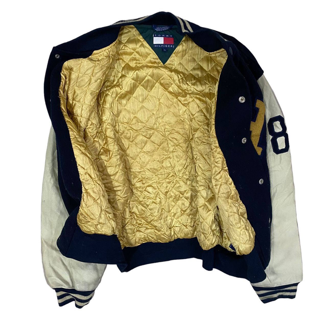 Tommy Hilfiger Vintage Tommy Hilfiger Wool Leather Varsity Jacket Size US L / EU 52-54 / 3 - 8 Thumbnail
