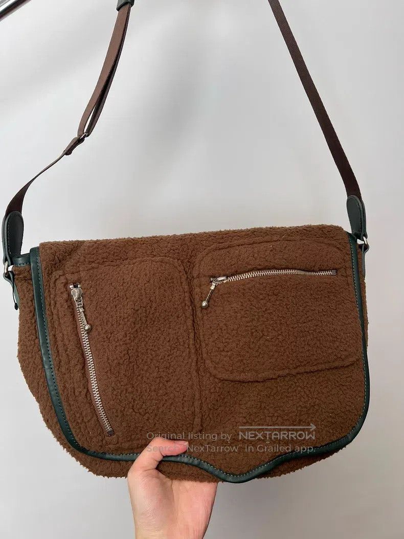 Yohji Yamamoto Yohji Yamamoto Meillard Lamb Fur Zipper Crossbody Bag Size ONE SIZE - 4 Thumbnail
