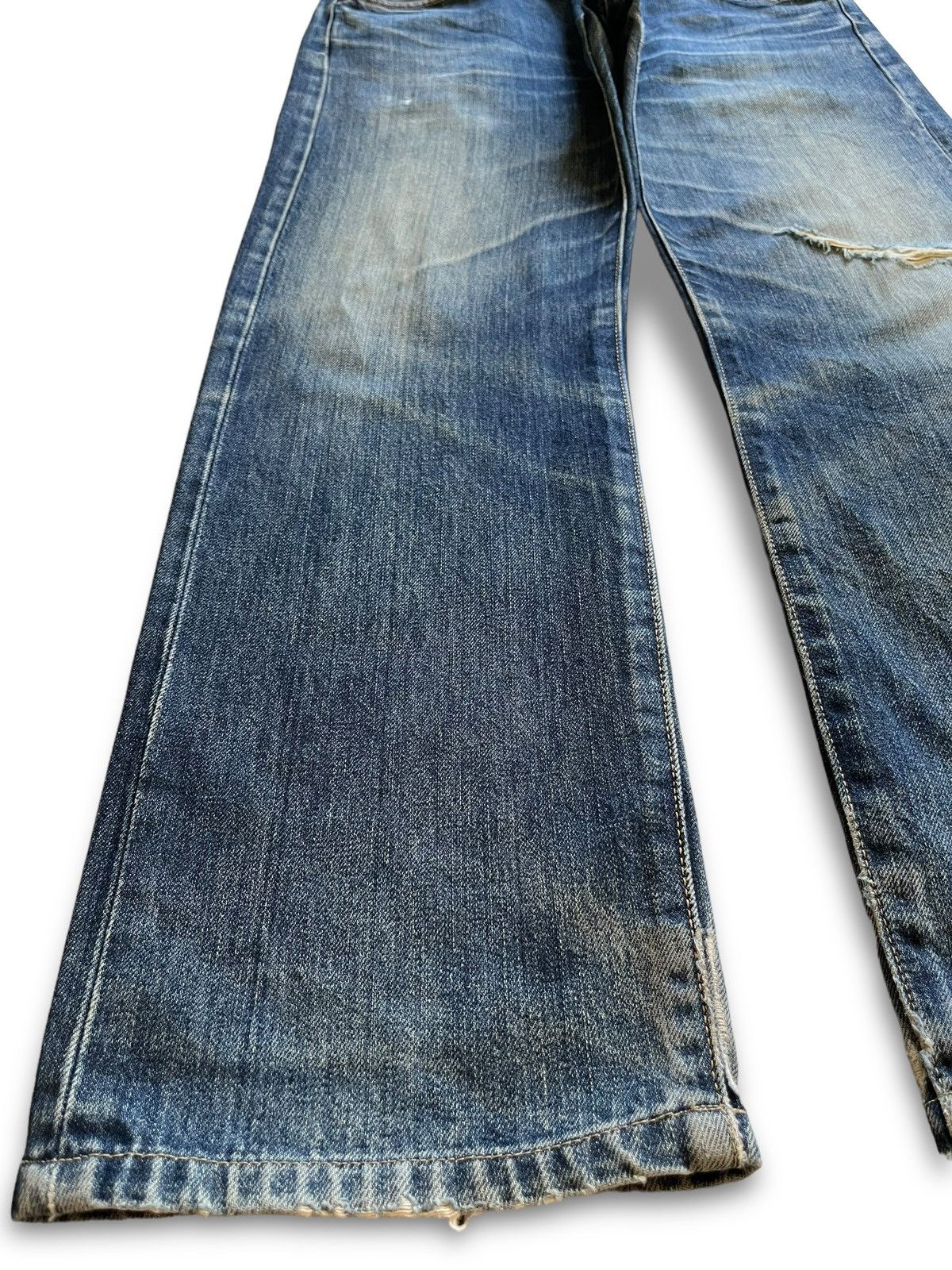 Levi's × Levi's Vintage Clothing SALES🔥Vintage 90s Levis 501 Mud Wash Distressed Loose Jeans Size US 31 - 6 Thumbnail