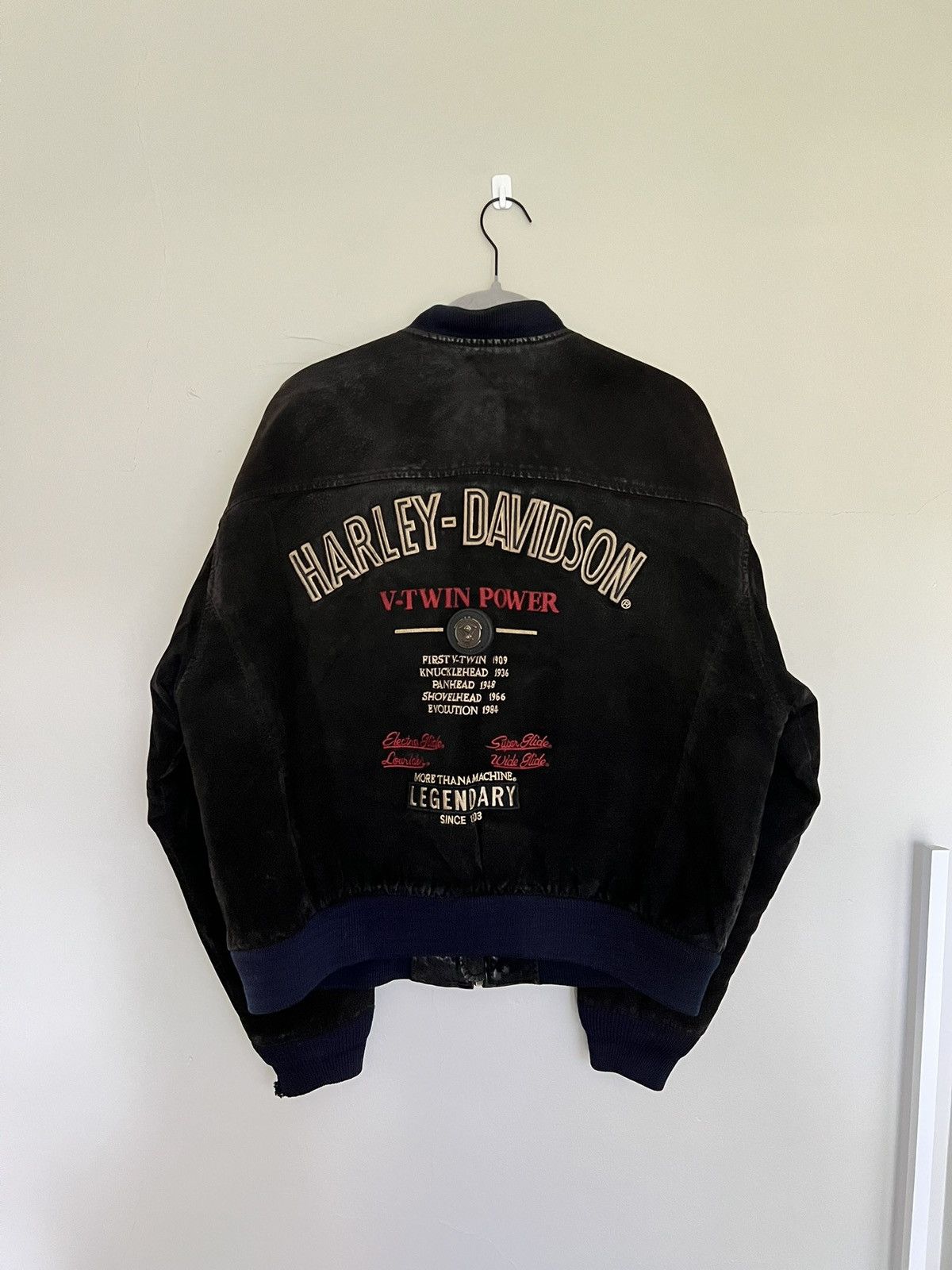 Harley Davidson Vintage Harley Davidson Leather Bomber Jacket Size US L / EU 52-54 / 3 - 3 Thumbnail