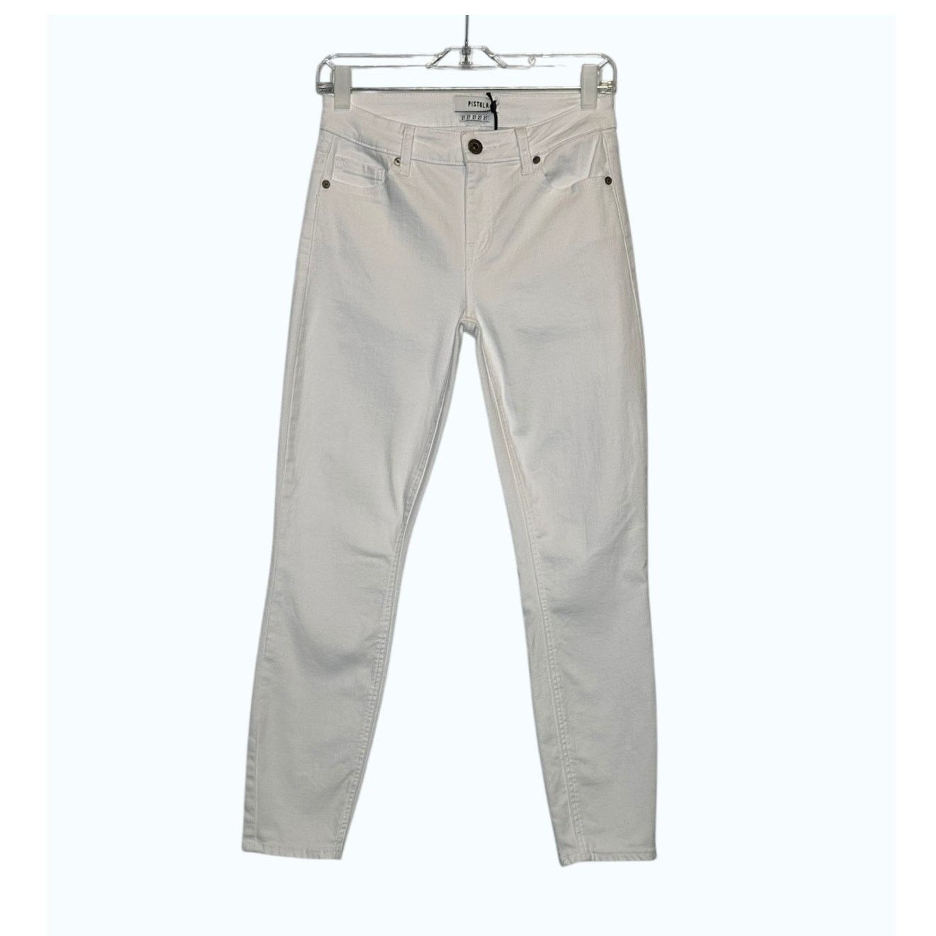 Pistola Pistola white stretch mid rise skinny ankle jeans size 27 Size 27" / US 4 / IT 40 - 9 Thumbnail