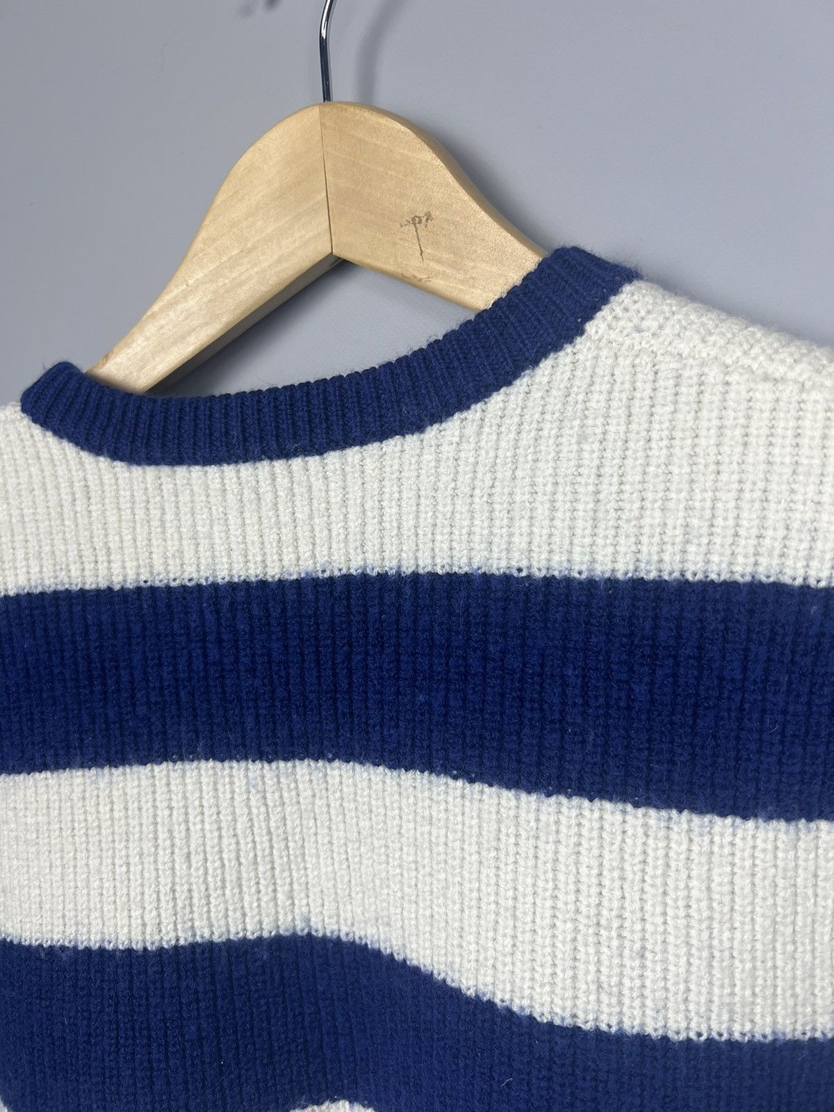 Designer × Sandro Sandro Johnny Wide Striped Crewneck Sweater Size L / US 10 / IT 46 - 8 Thumbnail