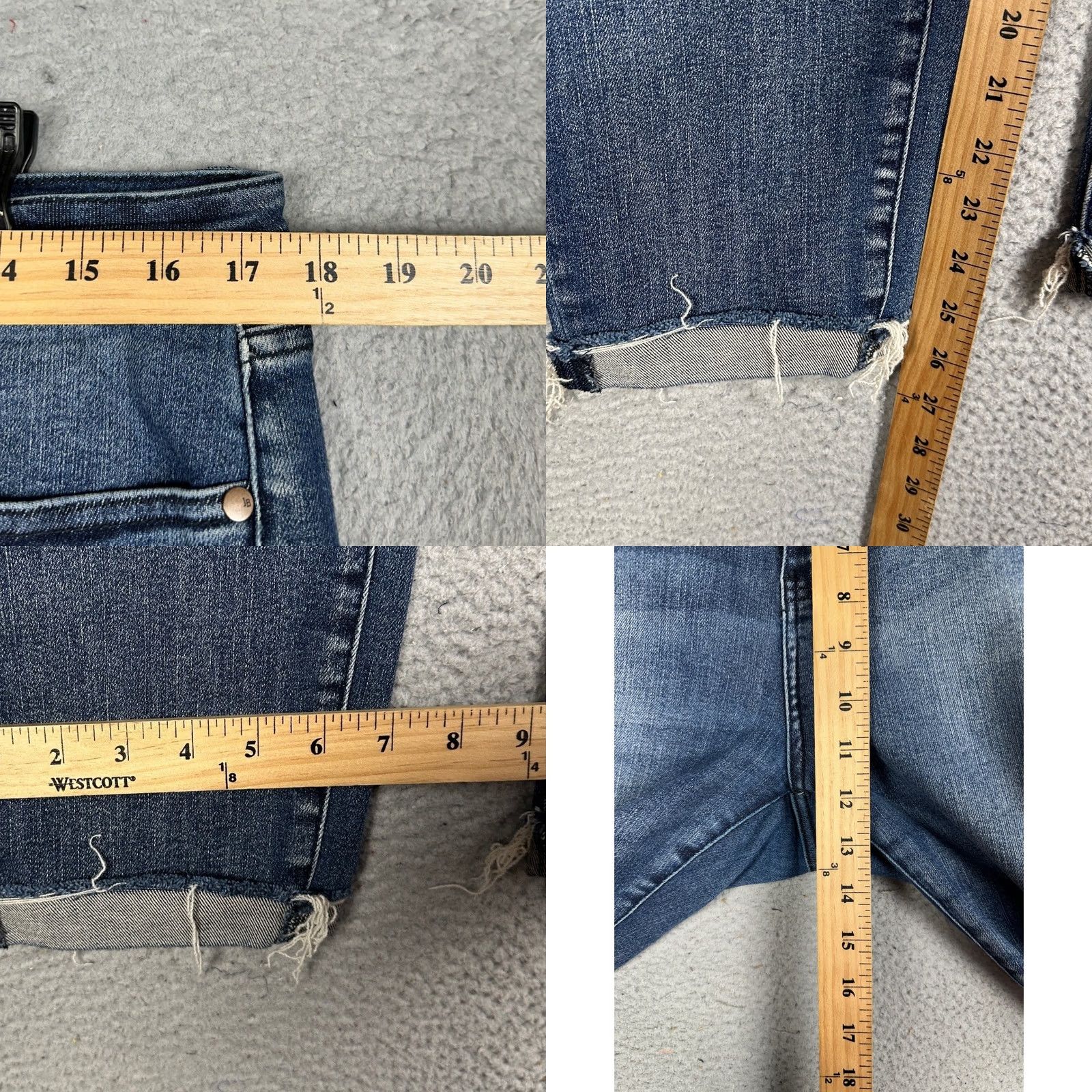 Vintage Judy Blue Jeans Womens Jeans Ankle Distressed Raw Hem Relaxed Stretch High Rise 15-32 Blue Size 36" / US 14 / IT 50 - 8 Thumbnail