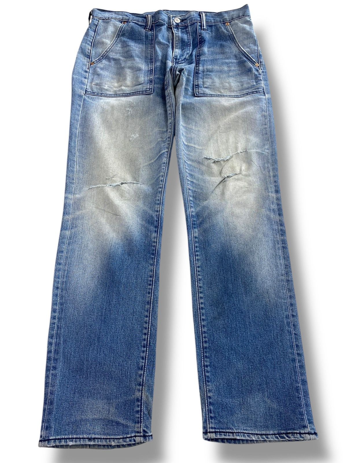 Levi's Levi’s Faded Blue Wash Style Ripped Jeans Size US 34 / EU 50 - 1 Thumbnail