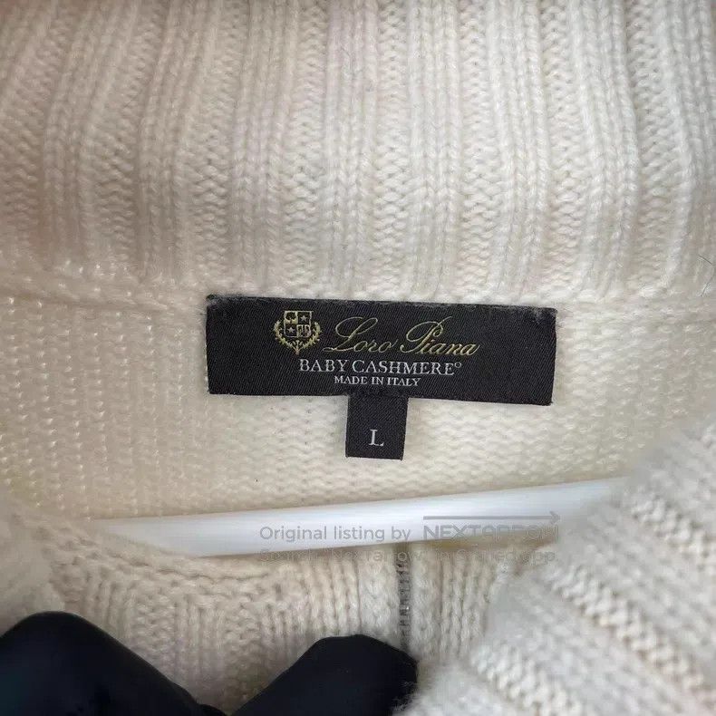 Loro Piana Loro Piana Off-White Half-Zip Cashmere Knit Top Size L / US 10 / IT 46 - 8 Thumbnail