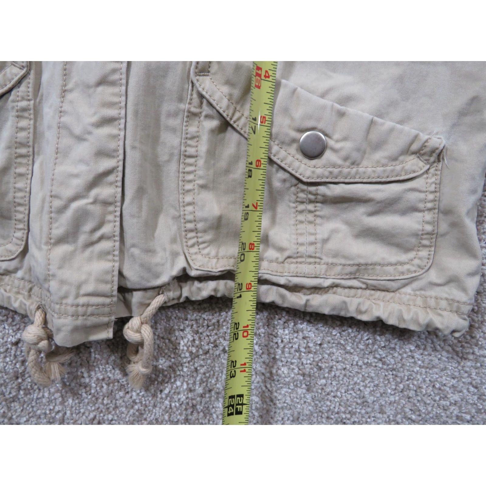 Levi's Levi's Women's L Jacket Tan Beige Snap Front Lightweight Cotton Canvas Casual Long Sleeve Pockets Regular Fit Size L / US 10 / IT 46 - 6 Thumbnail