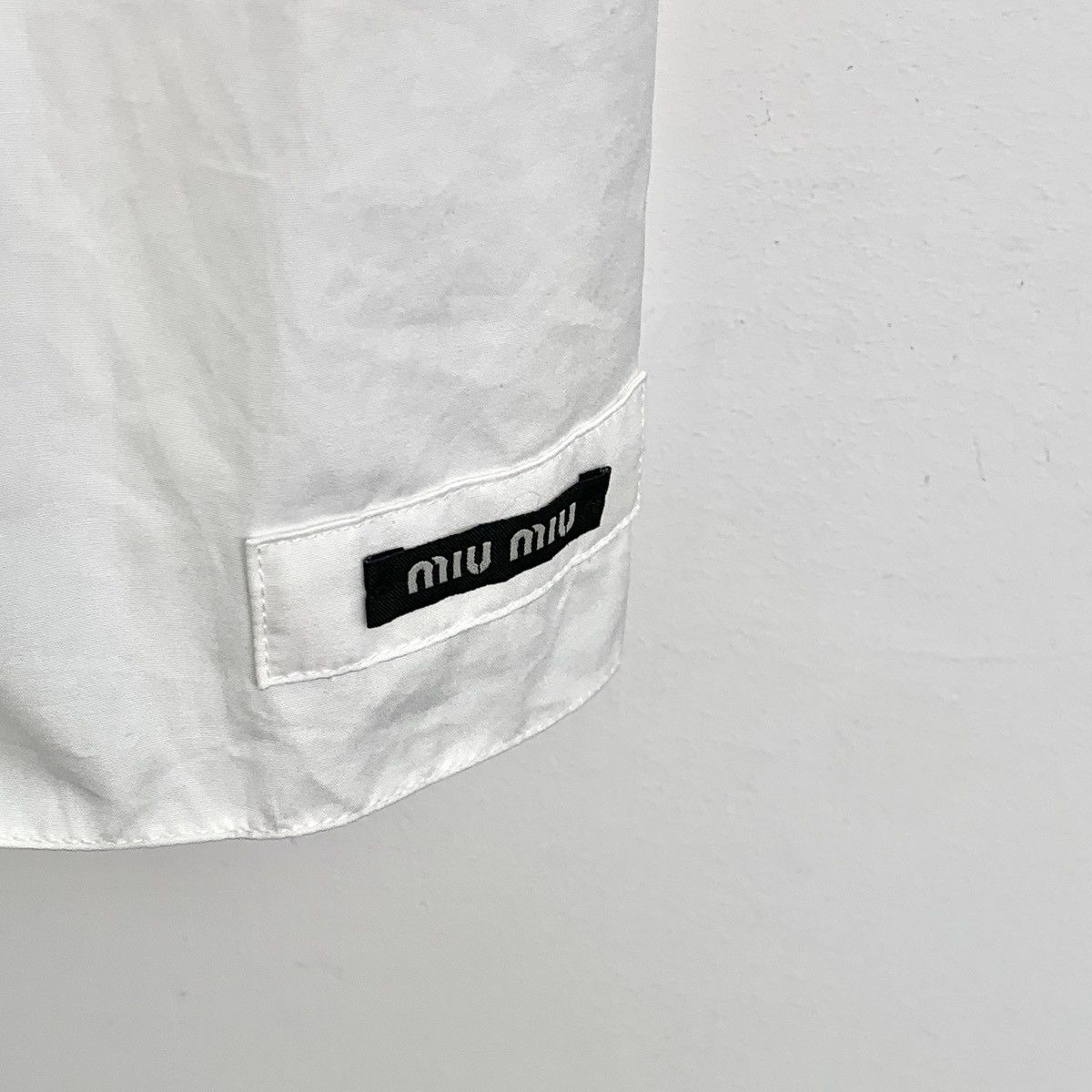 Miu Miu Miu Miu White Backless Cotton Halter Dress Size XS / US 0-2 / IT 36-38 - 4 Thumbnail