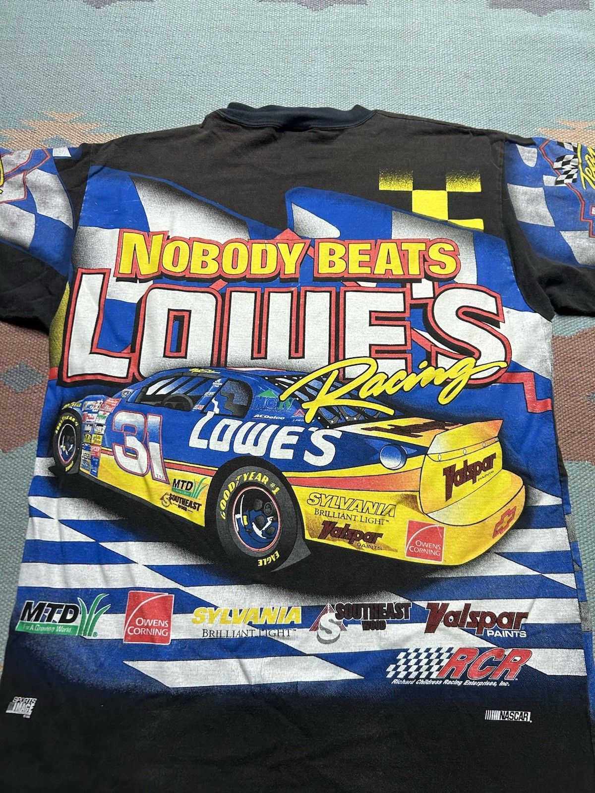 Vintage Vtg t shirt Nascar all over print Mike Skinner Lowe’s AOP M Size US M / EU 48-50 / 2 - 9 Thumbnail