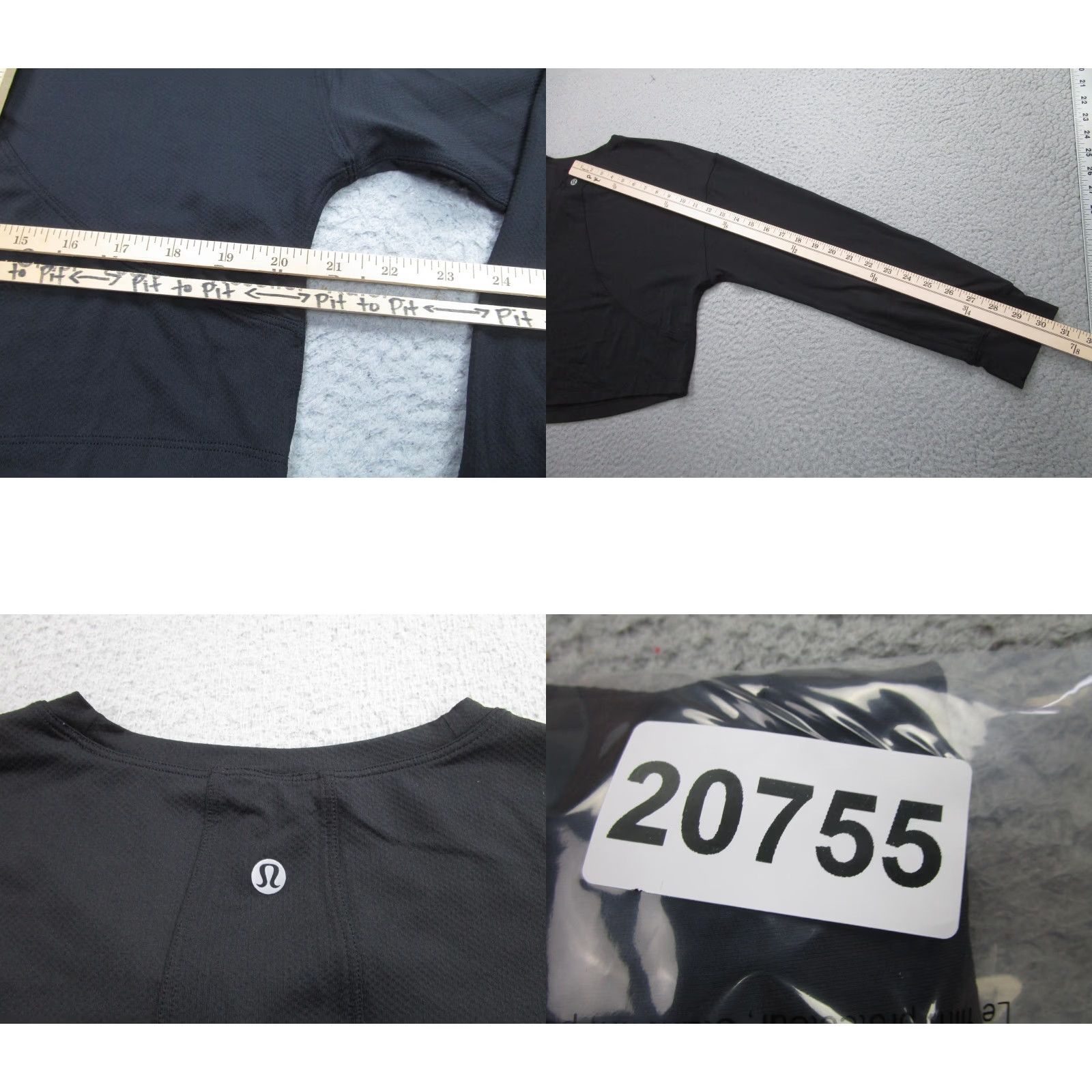 Lululemon Lululemon Shirt Womens 6 Black Cropped Long Sleeve Athletic Running Gym Yoga Size M / US 6-8 / IT 42-44 - 8 Thumbnail