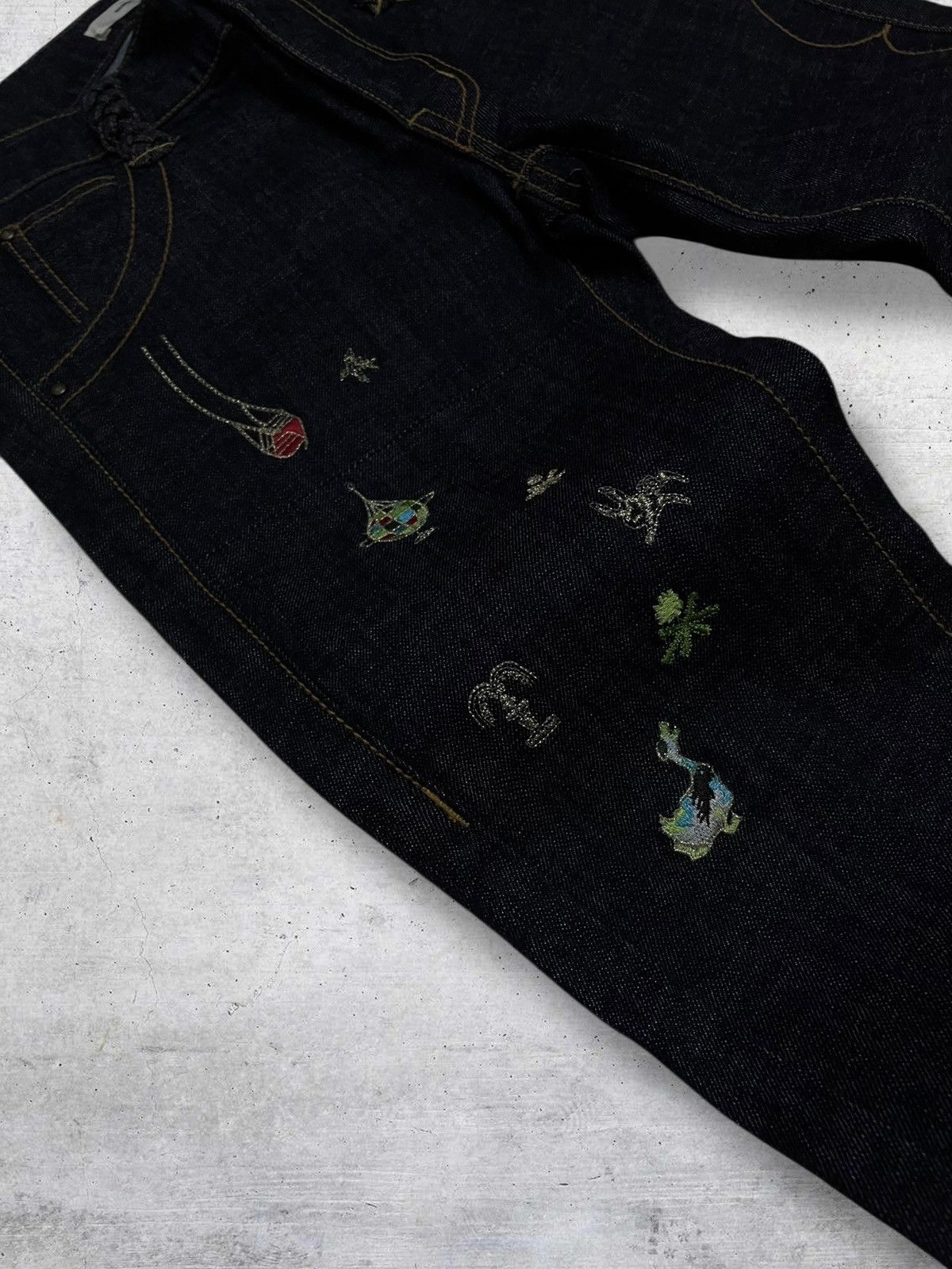Japanese Brand VINTAGE SUPER 90S HAKKA JAPAN DESIGNER ARTISTIC ART DENIM Size US 29 - 5 Thumbnail