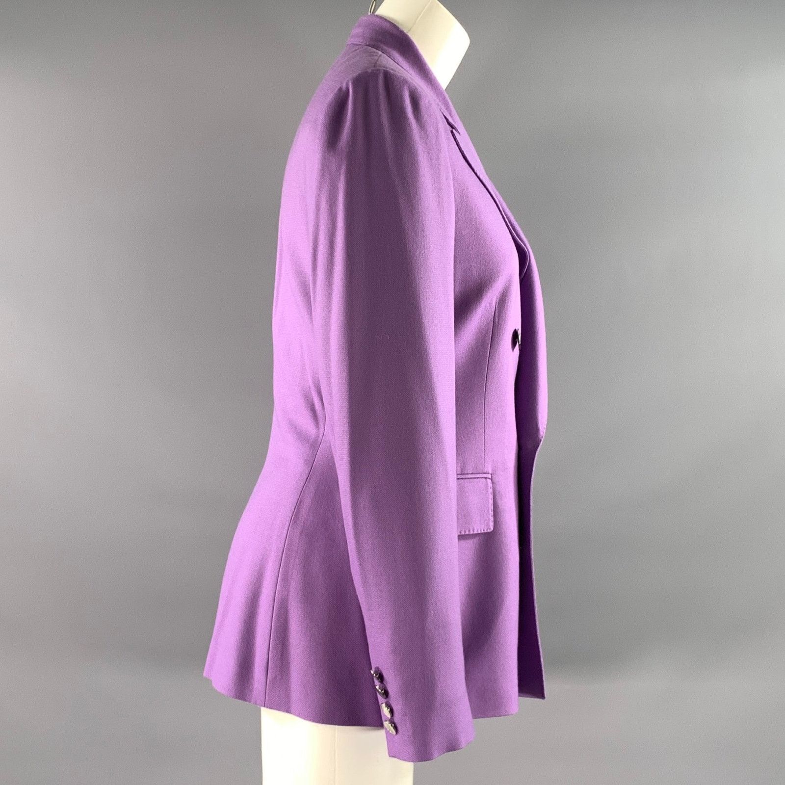 Ralph Lauren RALPH LAUREN Size 6 Purple Lavender Wool Blend Jacket Size M / US 6-8 / IT 42-44 - 3 Thumbnail
