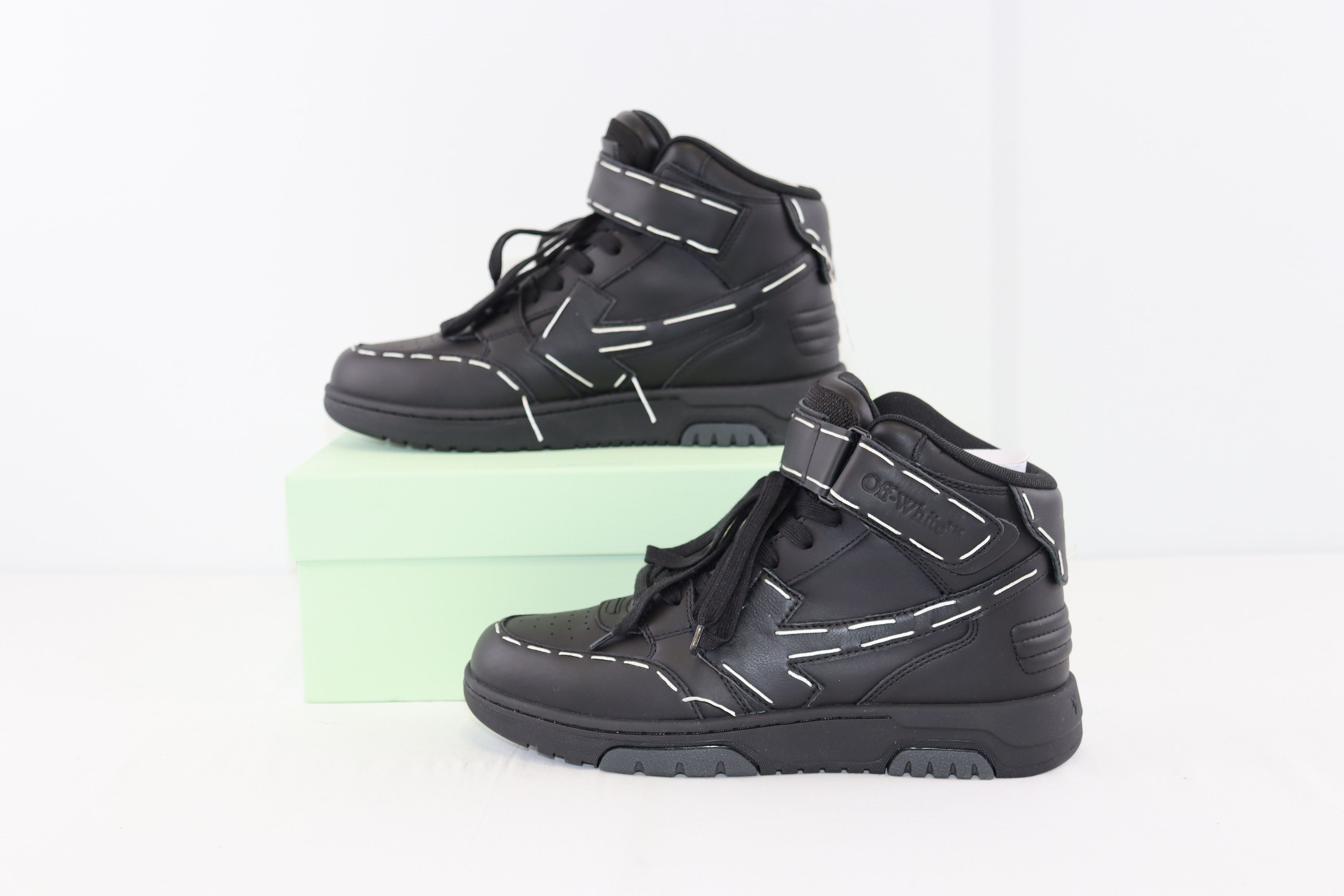 Off-White o1rshd1 OOO Mid Sartorial Stitching Sneakers in Black Size US 10 / EU 43 - 12 Thumbnail