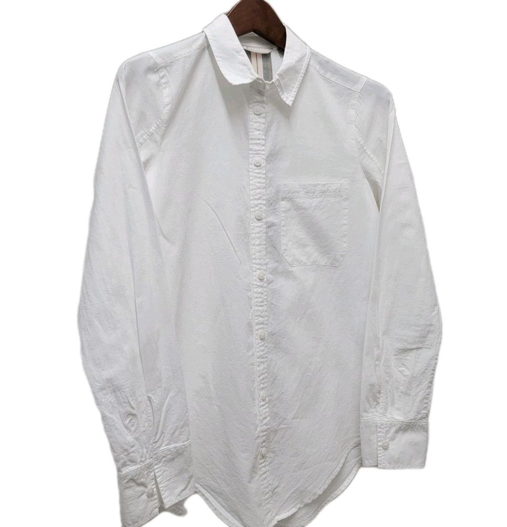 Athleta ATHLETA Marinwood White Button Up Back Stripe Long Size XS / US 0-2 / IT 36-38 - 4 Thumbnail