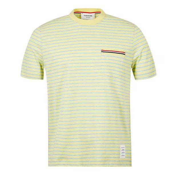 Thom Browne o1g2r1mq0724 Pocket T- Shirts in Green & Light Yellow Size US S / EU 44-46 / 1 - 1 Thumbnail