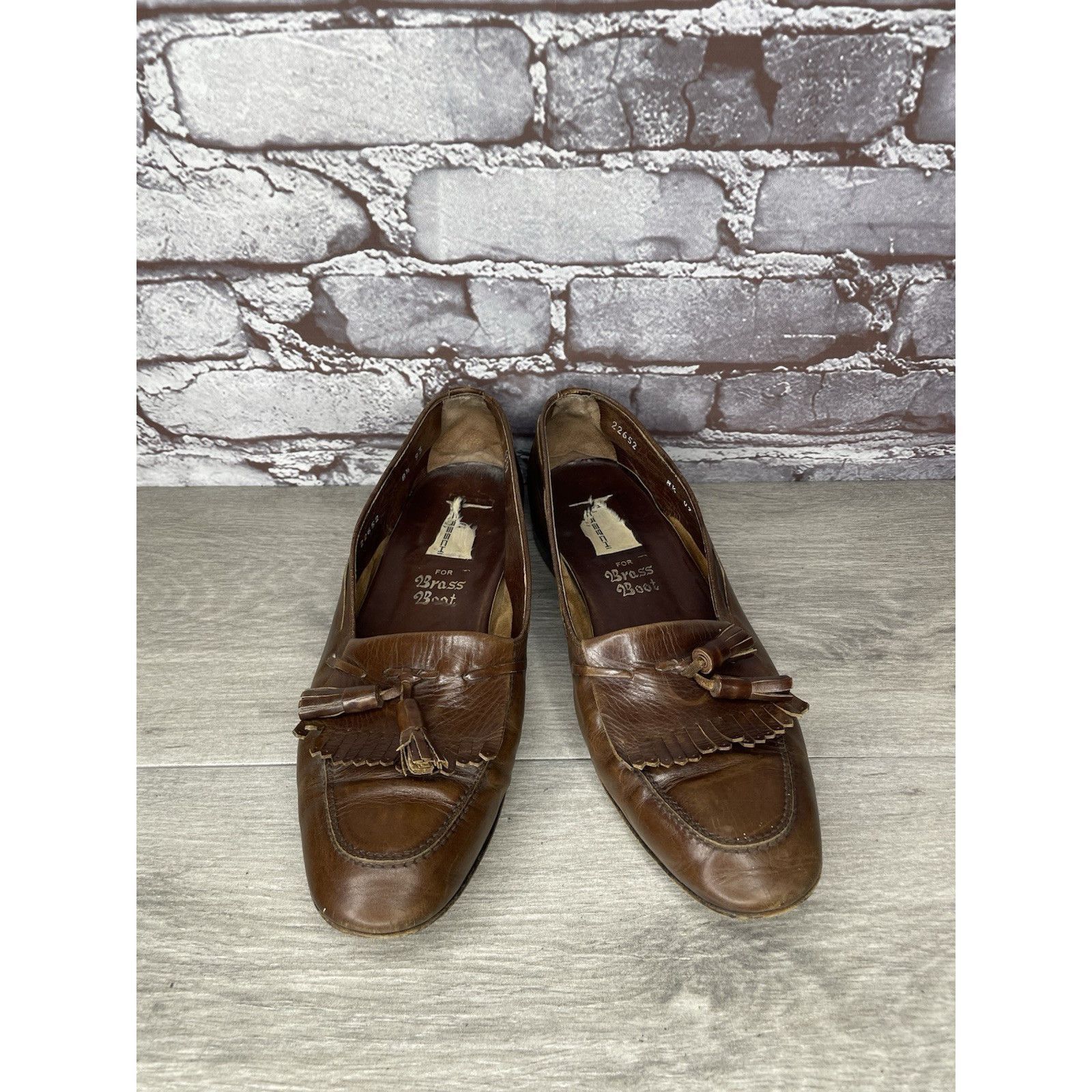 Moreschi Moreschi Brass Boot Brown Leather VTG Tassel Loafer Dress Sh Size US 8.5 / EU 41-42 - 13 Thumbnail