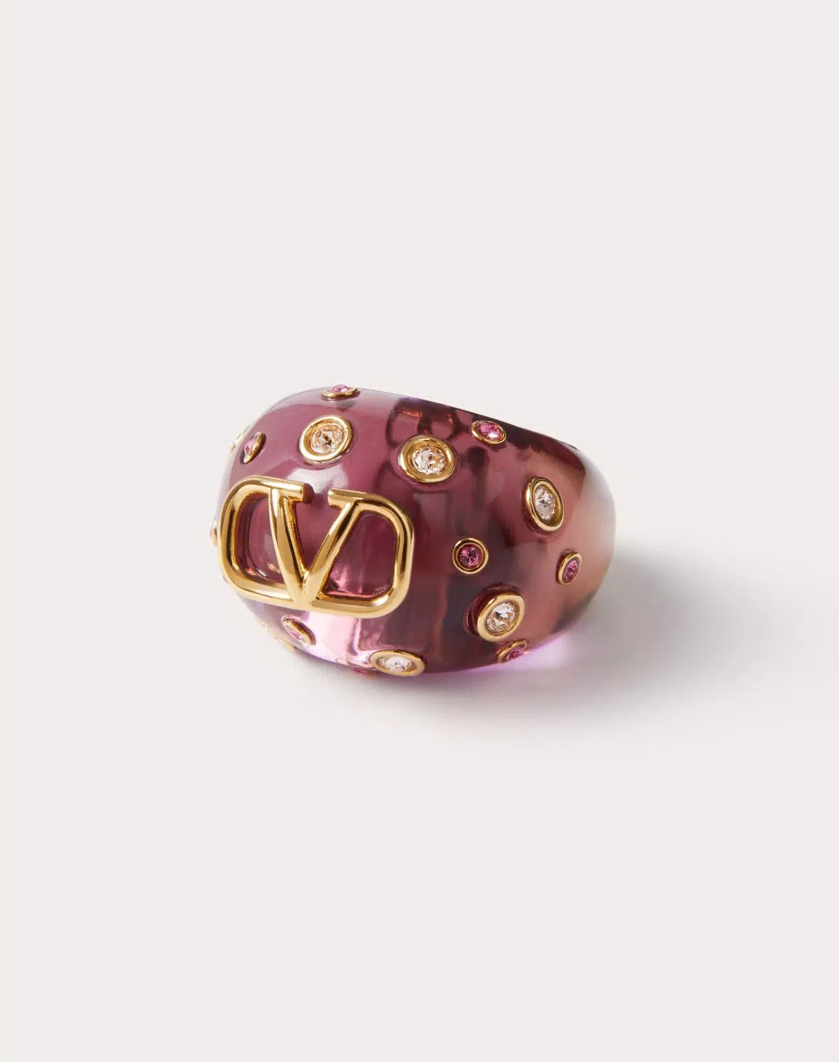 oc11z0725 Size:13/Light Ring In Metal And Resin in Purple
