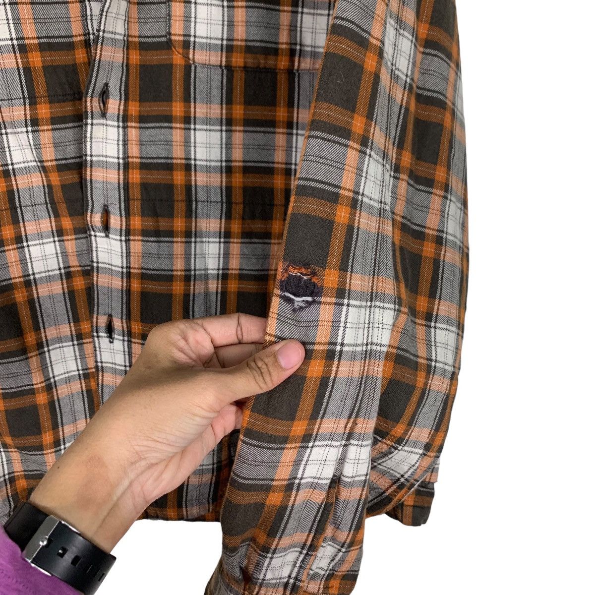 Global Work GLOBAL WORK Checked Plaid Tartan Flannel Jacket #0572-C26 Size US M / EU 48-50 / 2 - 12 Thumbnail