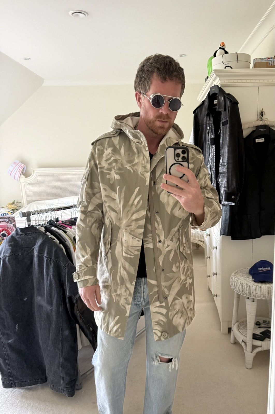 Saint Laurent Paris SS21 Saint Laurent palm tree parka jacket rocket 50 grail Size US M / EU 48-50 / 2 - 1 Thumbnail