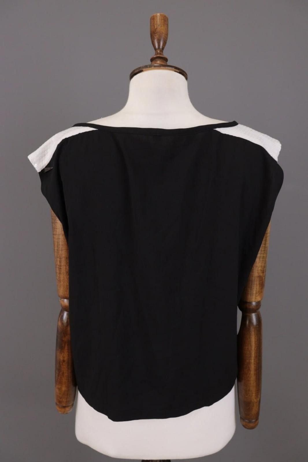 Designer COP COPINE Black Sleeveless Summer Stretch Top Shirt Size M / US 6-8 / IT 42-44 - 9 Thumbnail
