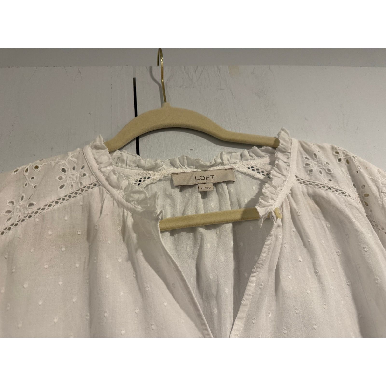 Loft White Loft Blouse size XL Size XL / US 12-14 / IT 48-50 - 1 Thumbnail