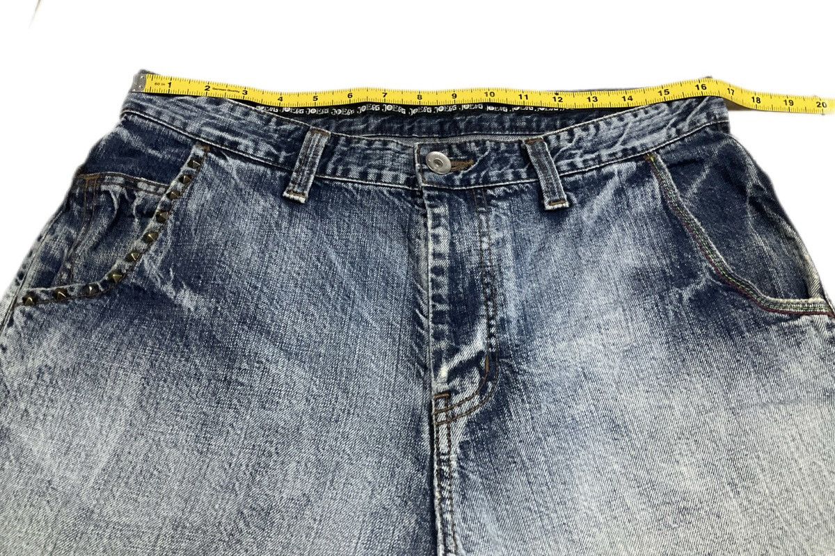 Japanese Brand 🔥Sick Y2K JPEGG Stud Denim Faded LGB Size US 33 - 13 Thumbnail