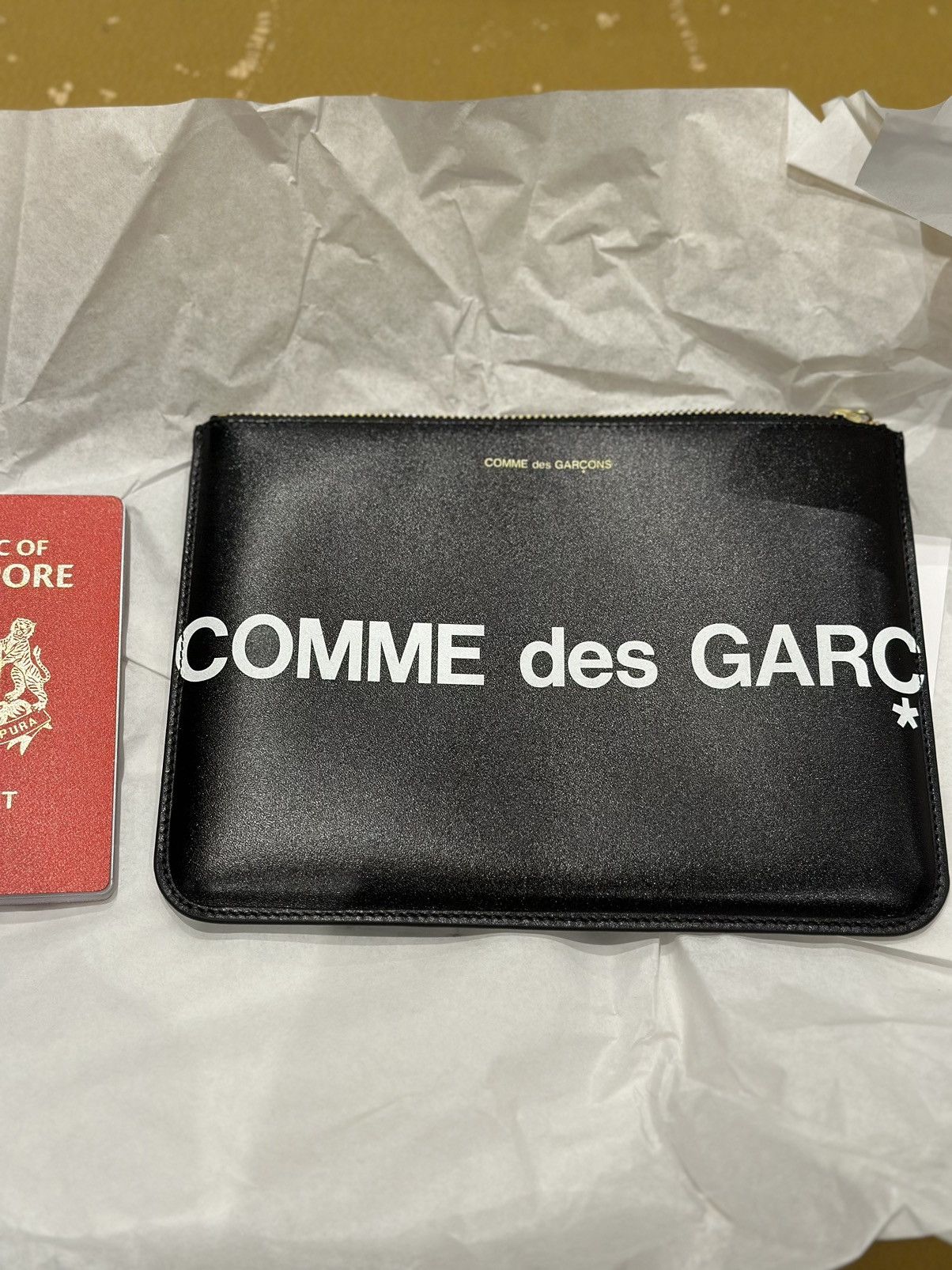 Comme Des Garcons Huge Logo Wallet | Grailed