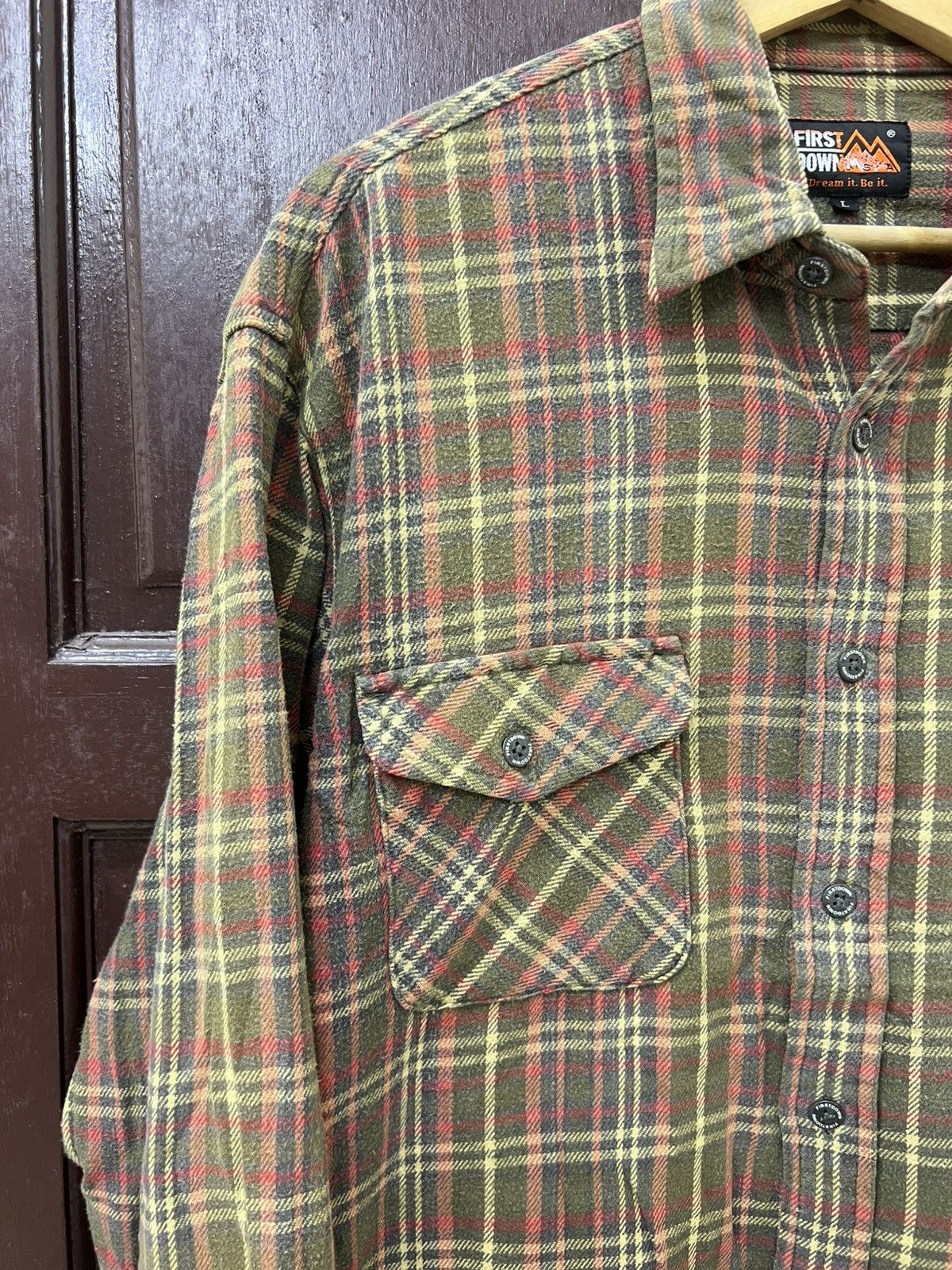 Vintage Vintage First Down Flannel Shirt Size US XL / EU 56 / 4 - 2 Thumbnail