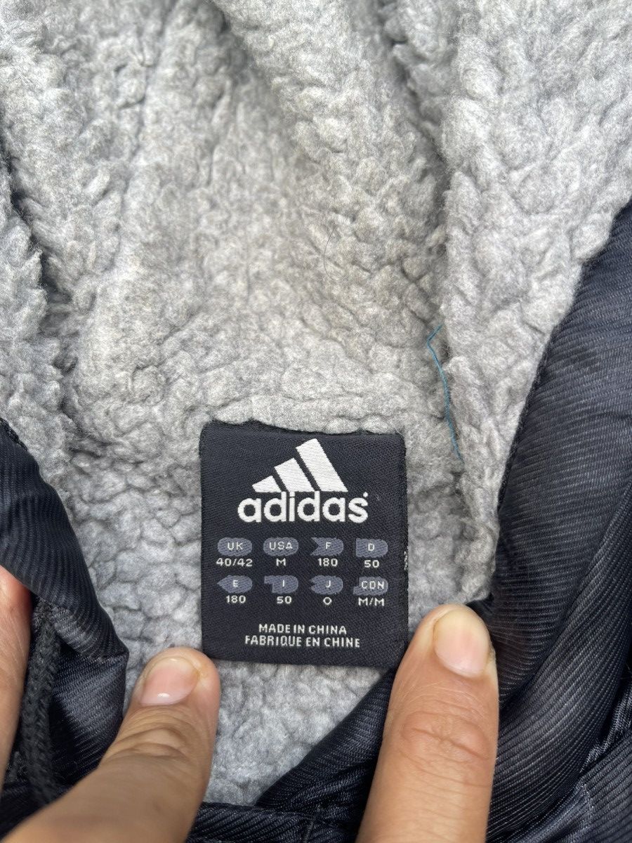 Adidas Vintage Adidas Long Hooded Fleece-Lined Coat (Black) Size US M / EU 48-50 / 2 - 13 Thumbnail
