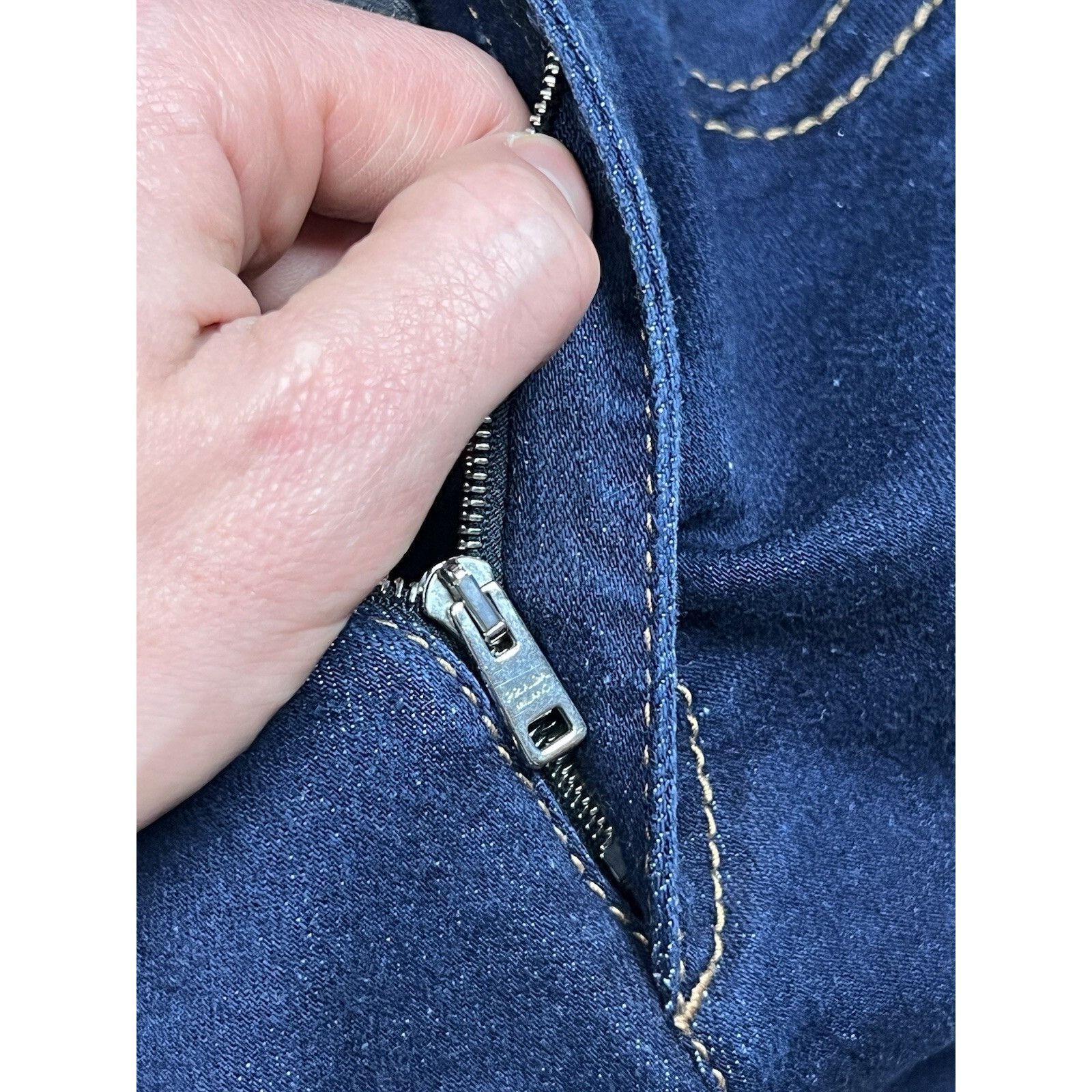 Prada Prada Big Logo Women`s Dark Blue Skinny Jeans Size 27 Size 27" / US 4 / IT 40 - 10 Thumbnail