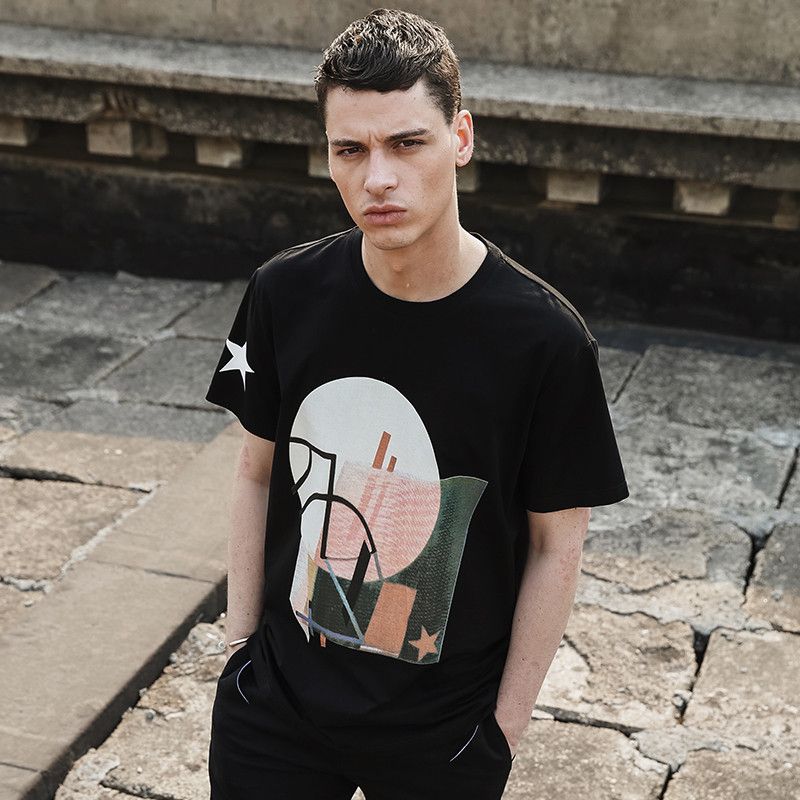 Givenchy Black Abstract Geometric Star Oversized T-Shirt Size US XS / EU 42 / 0 - 5 Thumbnail