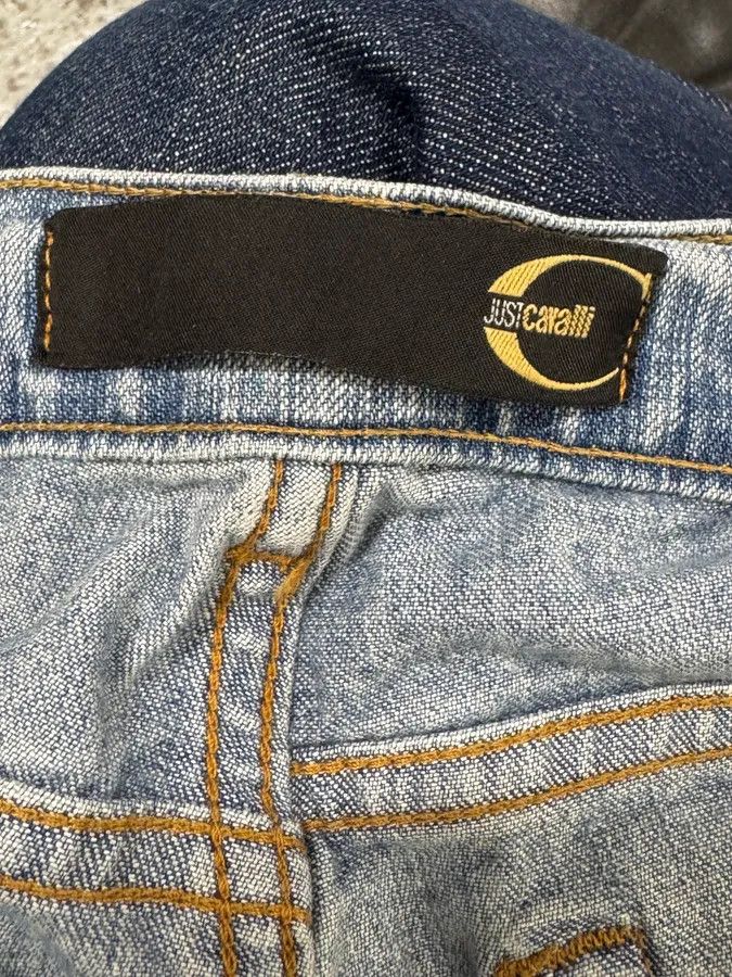Just Cavalli SS2004 Cavalli Overprint Navy Denim Jeans Size US 30 / EU 46 - 9 Thumbnail