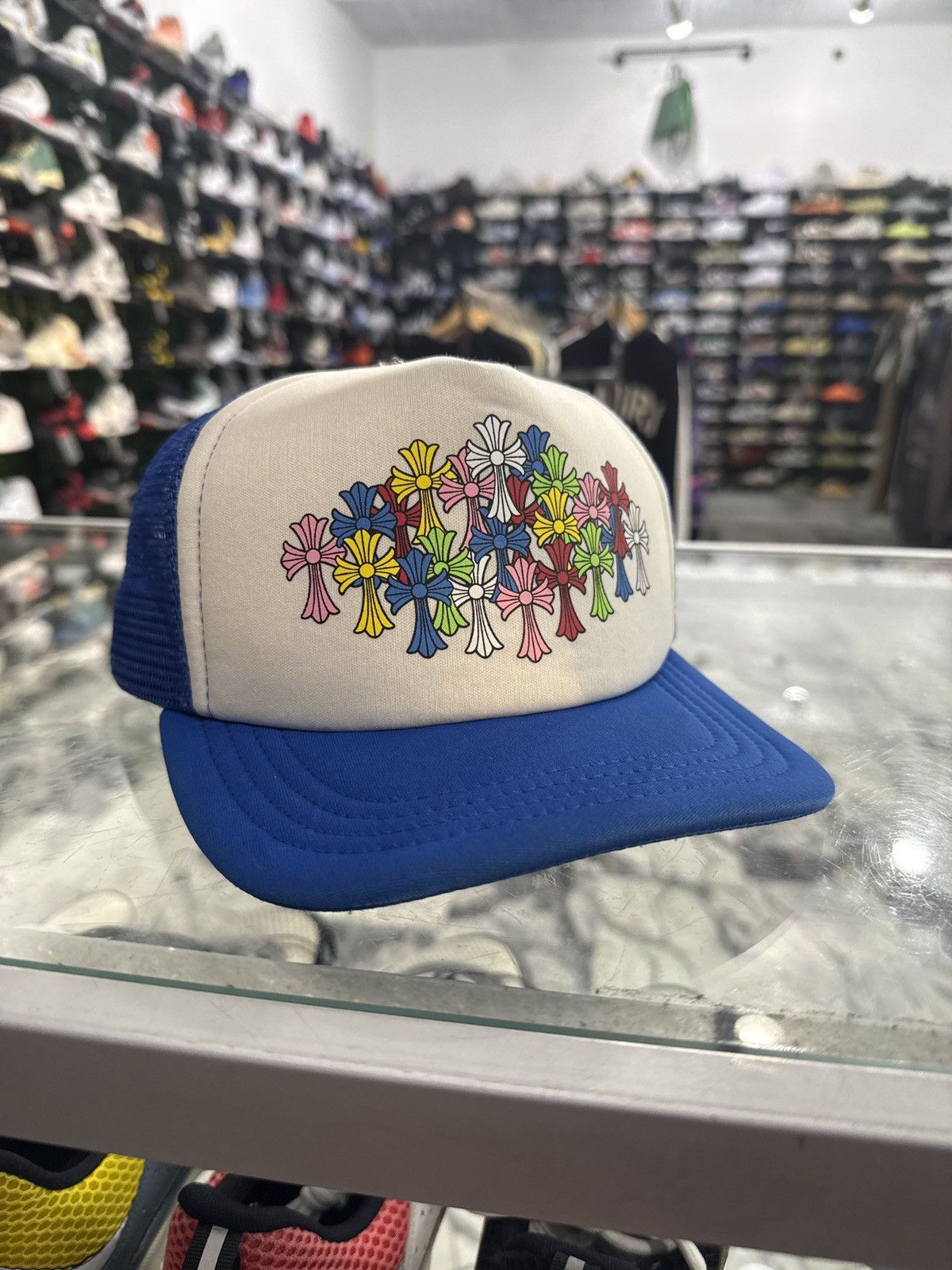 Chrome Hearts Chrome Heart Multi Cross Trucker Hat Size ONE SIZE - 1 Thumbnail