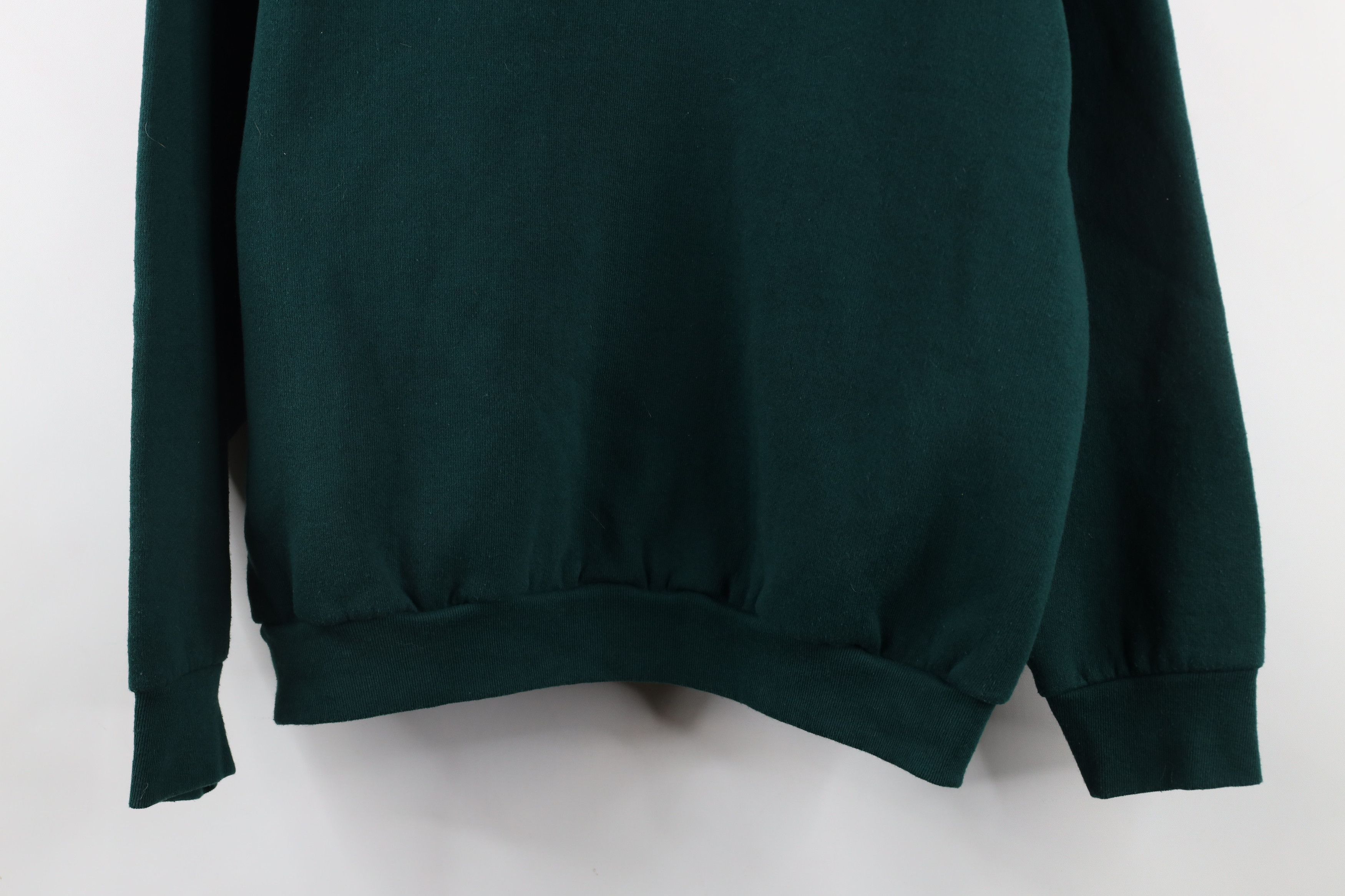 Vintage Vintage 90s Streetwear Heavyweight Crewneck Sweatshirt Green Size US XL / EU 56 / 4 - 3 Thumbnail