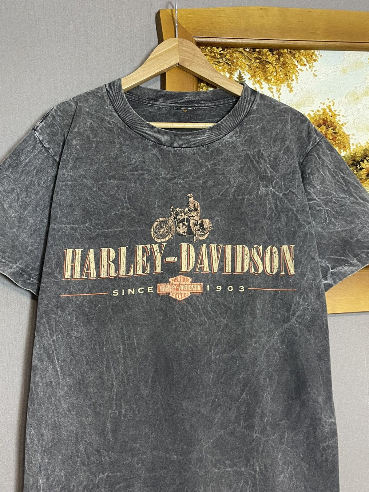 Harley Davidson × Vintage × West Coast Choppers Vintage 2001 Harley Davidson Washed Faded T-shirt Size US L / EU 52-54 / 3 - 4 Thumbnail
