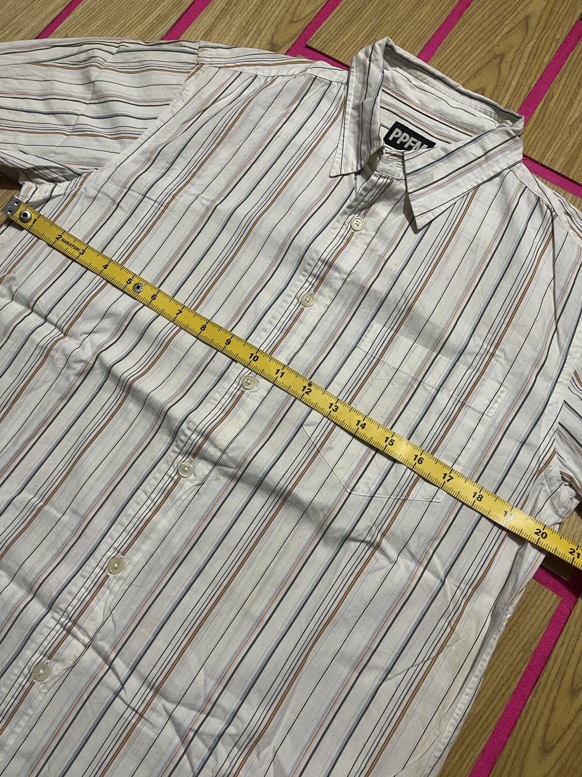 PPFM Y2K PPFM short sleeve shirt with striped motif Size US M / EU 48-50 / 2 - 10 Thumbnail